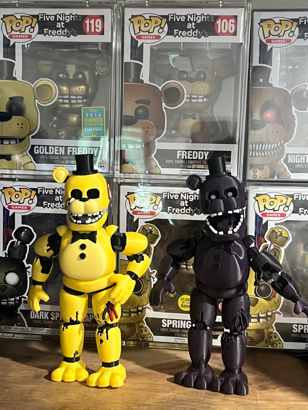 Golden Freddy Custom Articulating Figure FNAF Five Nights At Freddy’s