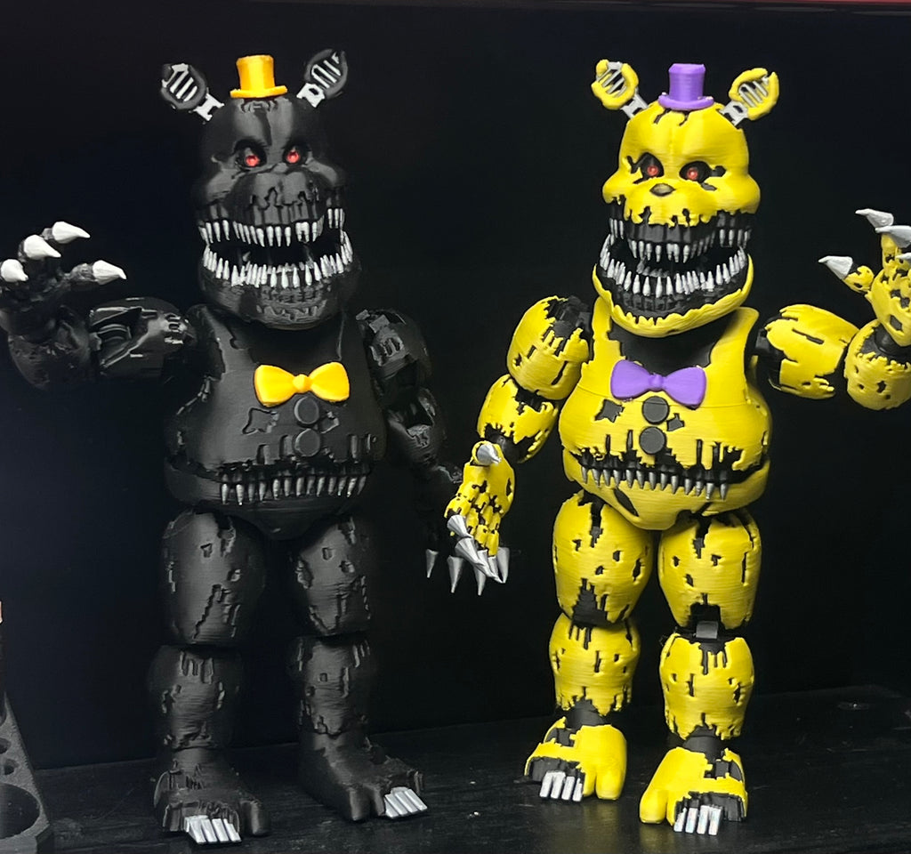 NIGHTMARE FREDBEAR Bundle Custom Figures FNAF Five Nights At Freddy’s