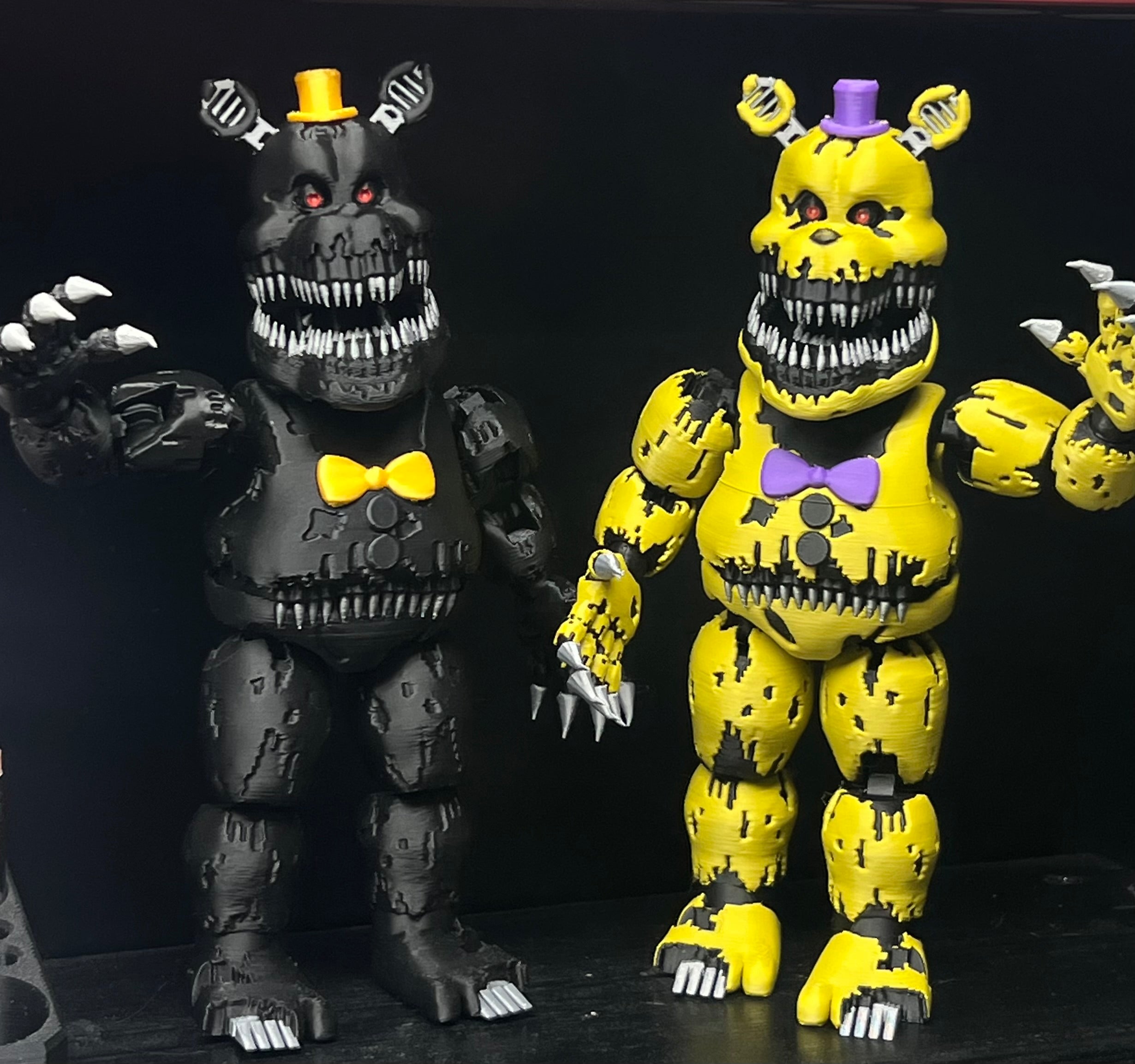 NIGHTMARE FREDBEAR Bundle Custom Figures FNAF Five Nights At Freddy’s