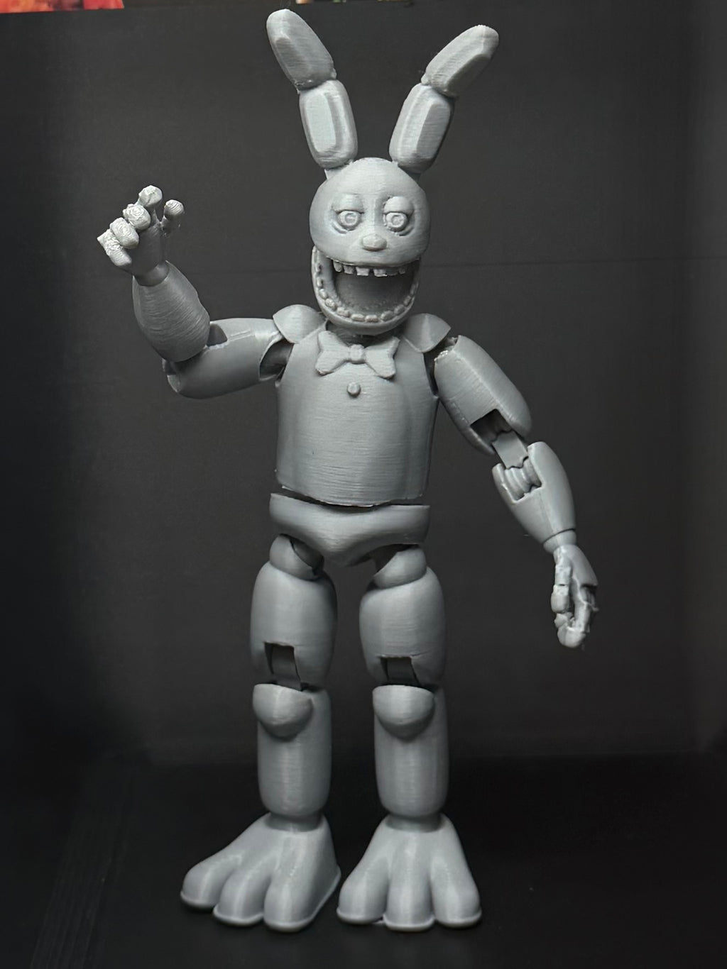 OG SpringBonnie Custom Uncolored Articulating Figure FNAF Five Nights At Freddys