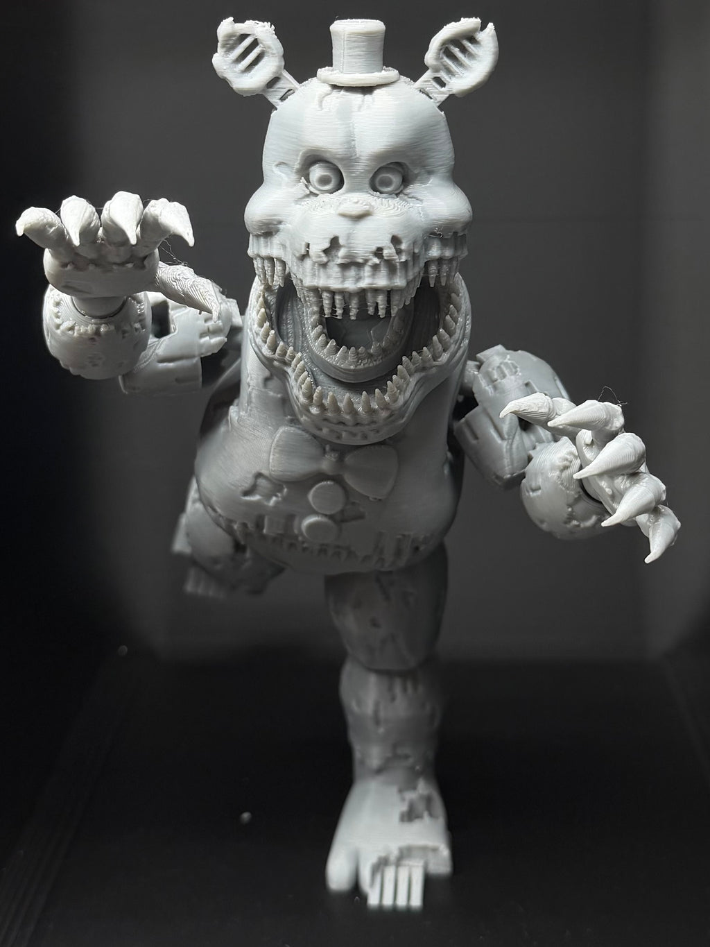 NIGHTMARE FREDBEAR Uncolored Articulating Figure FNAF Five Nights At Freddy’s