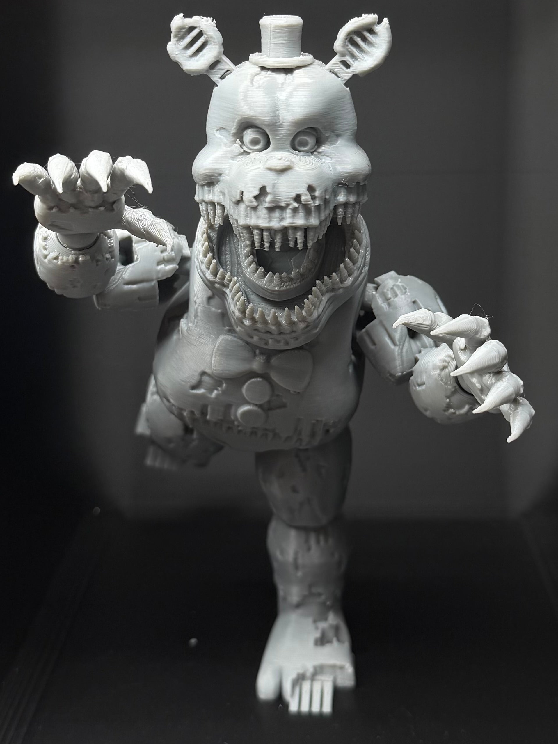 NIGHTMARE FREDBEAR Uncolored Articulating Figure FNAF Five Nights At Freddy’s