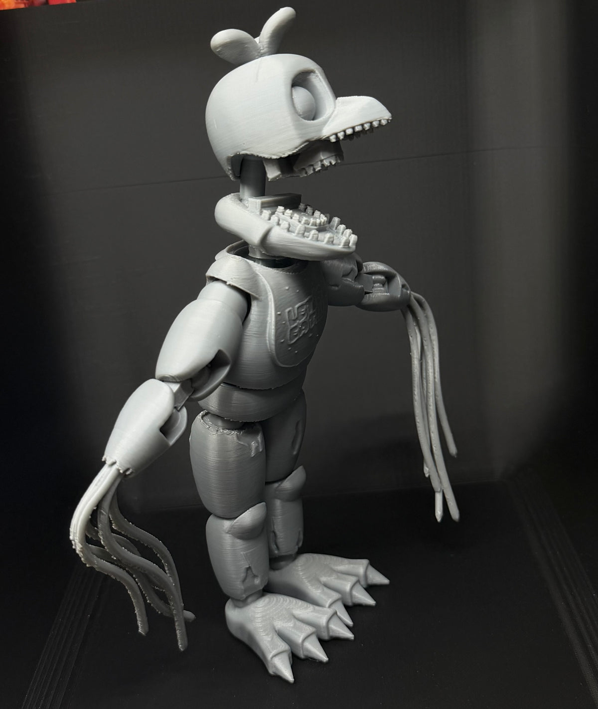 Withered Chica Custom Uncolored Articulating Figure FNAF Five Nights At Freddy’s