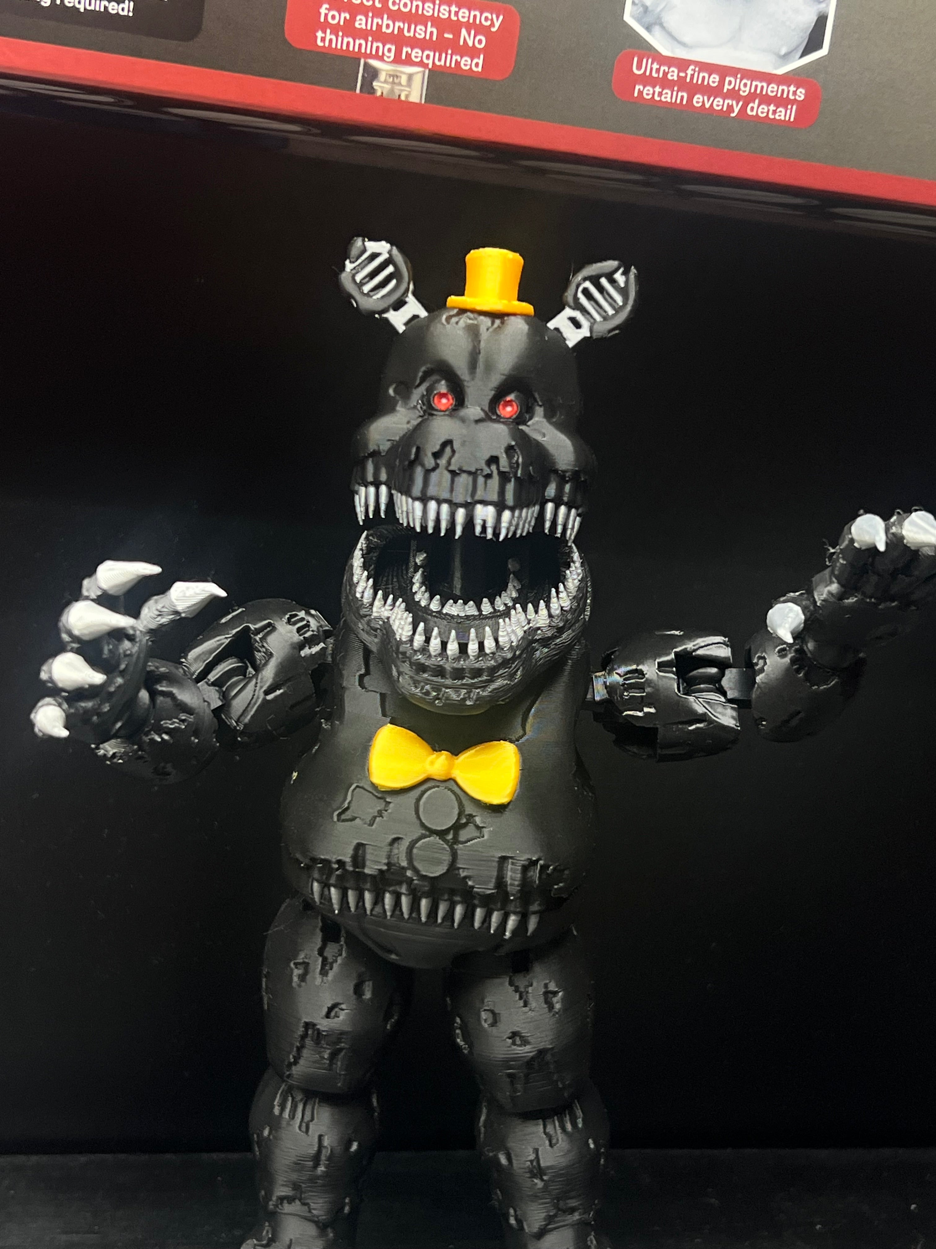 Nightmare Fredbear Custom Articulating Figure FNAF Five Nights At Freddy’s
