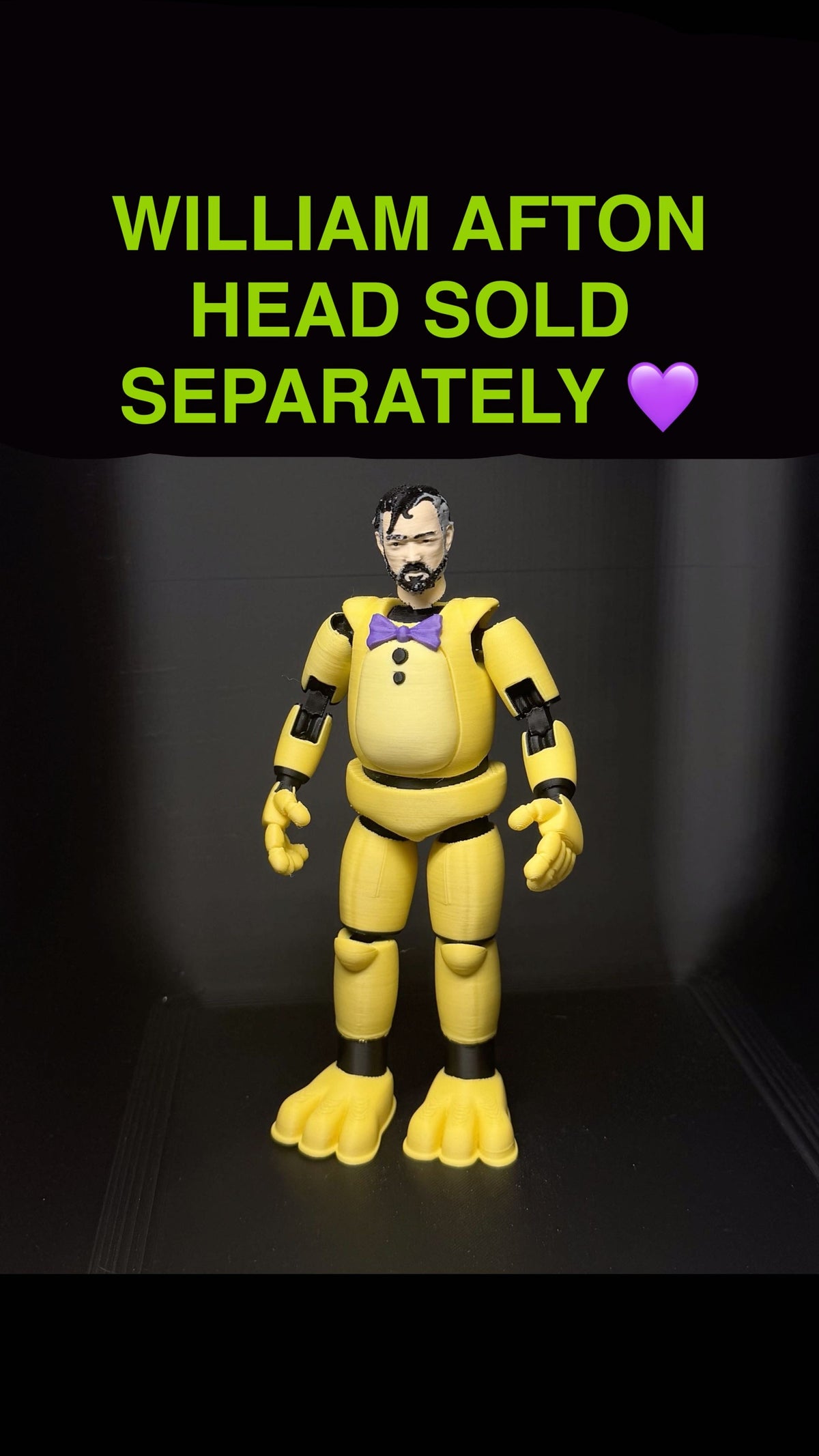 Spring Bonnie / Yellow Rabbit MOVIE Figure COLOR FNAF Five Nights At Freddy’s