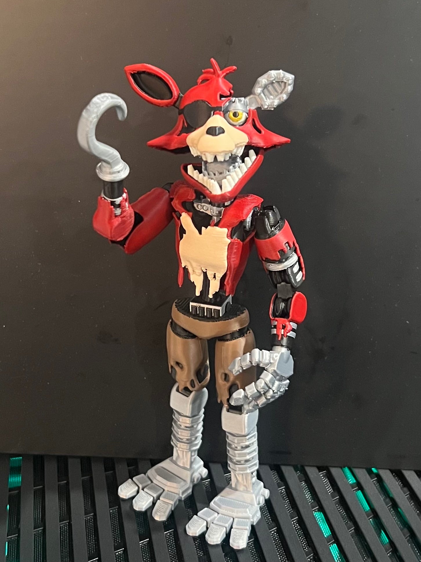 Withered Foxy Articulating Custom Figure FNAF Five Nights At Freddy’s