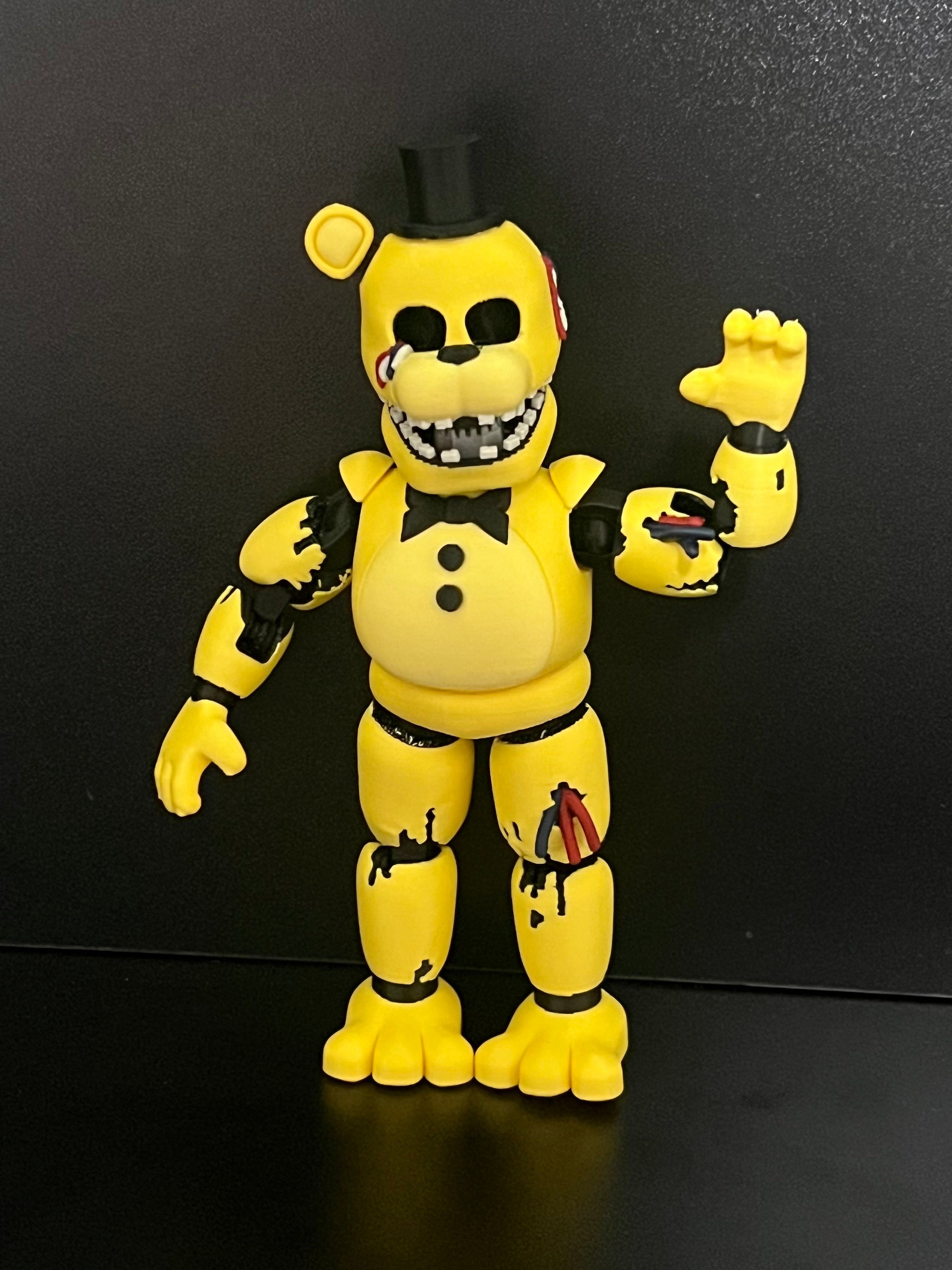 Golden Freddy Custom Articulating Figure FNAF Five Nights At Freddy’s