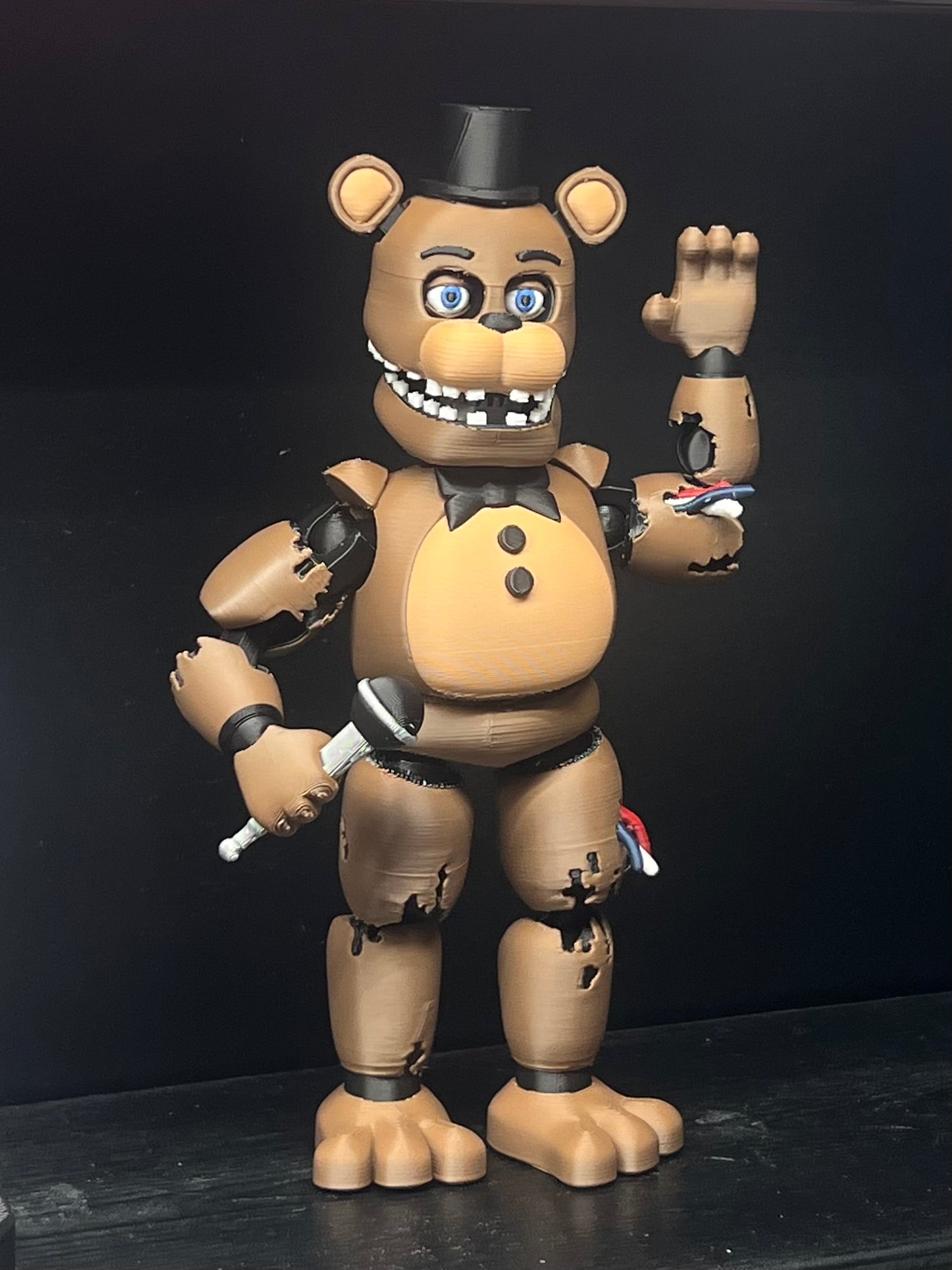 Withered Freddy Custom Articulating Figure! FNAF Five Nights At Freddy’s