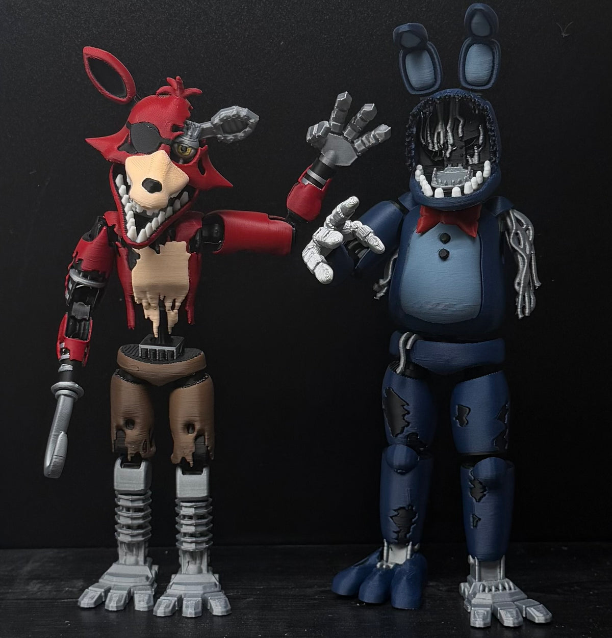 Withered 4 Pack Bundle Custom Articulating Figures FNAF Five Nights At Freddy’s