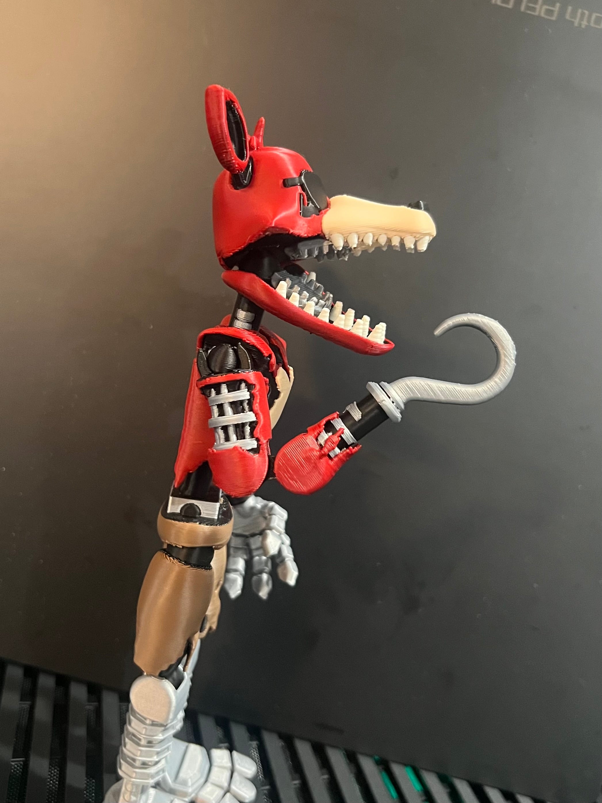 Withered Foxy Articulating Custom Figure FNAF Five Nights At Freddy’s