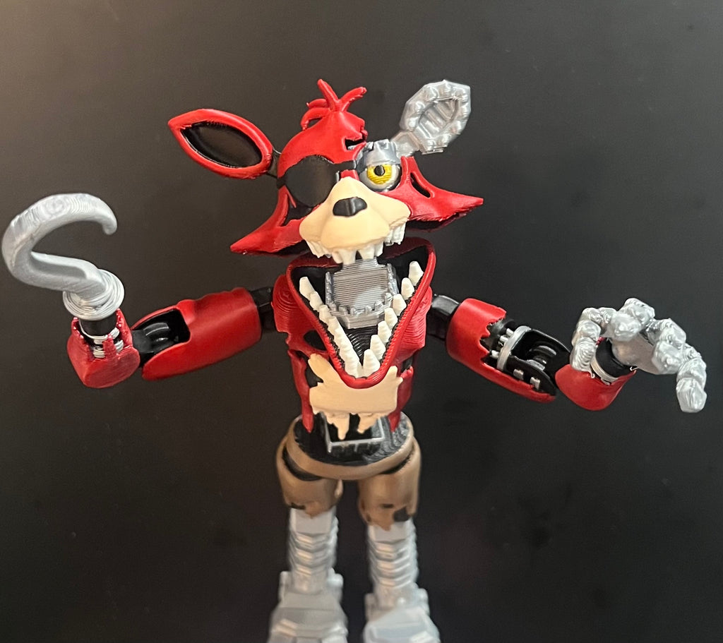 Withered Foxy Articulating Custom Figure FNAF Five Nights At Freddy’s
