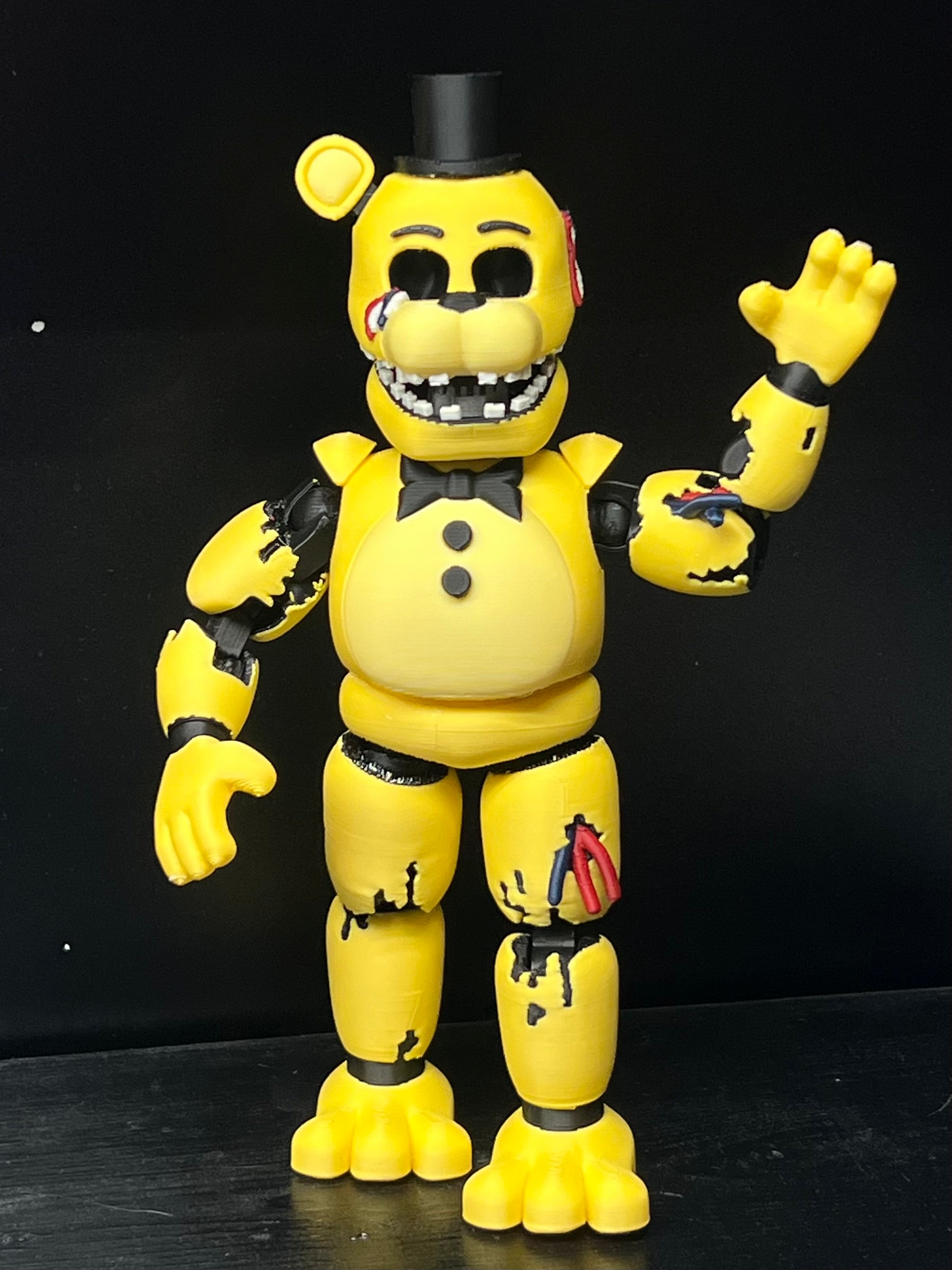Golden Freddy Custom Articulating Figure FNAF Five Nights At Freddy’s