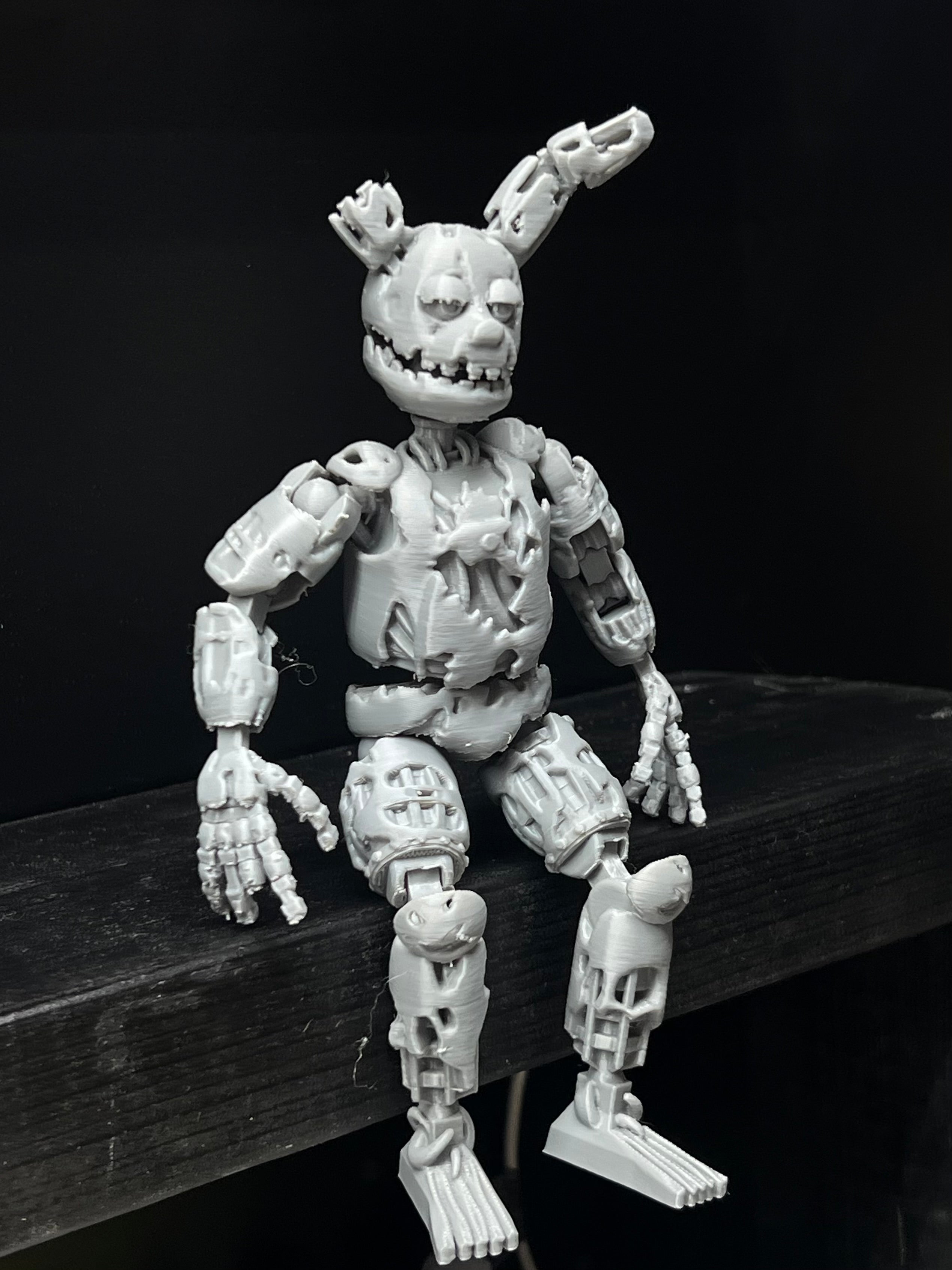 Springtrap Custom Uncolored Articulating Figure FNAF Five Nights At Freddy’s