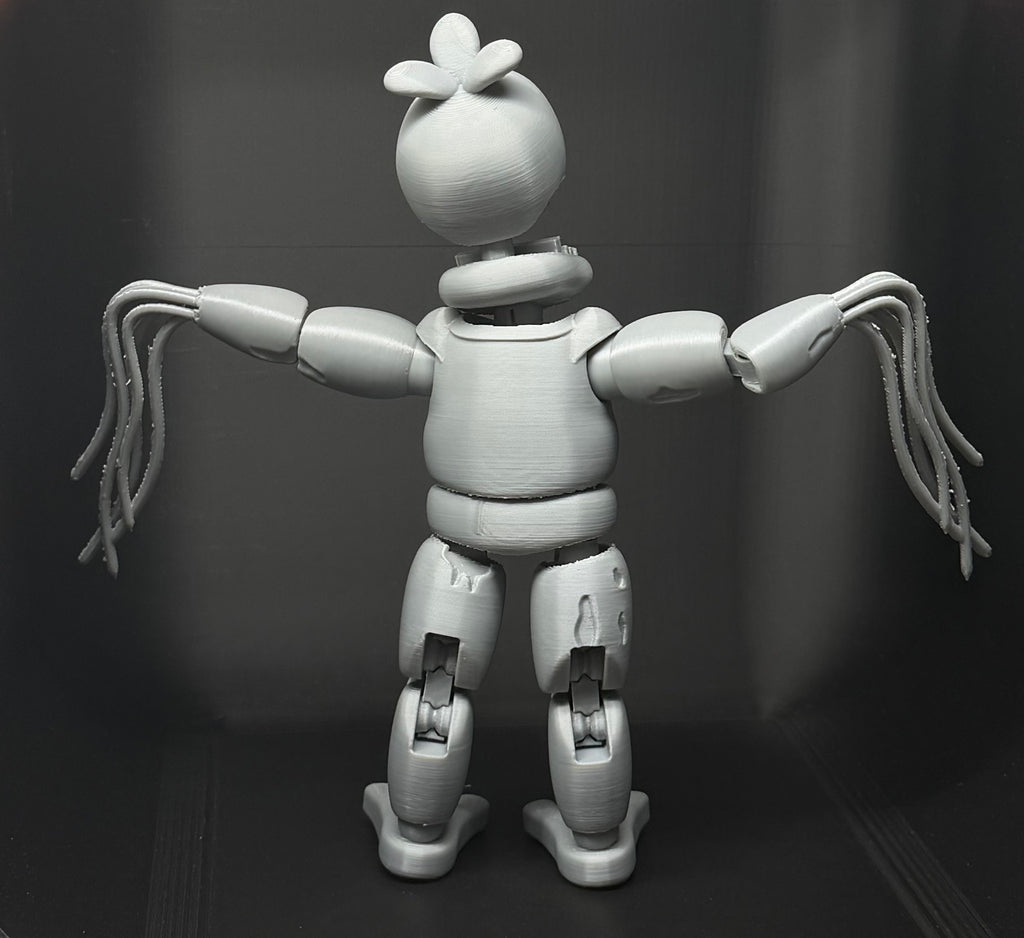 Withered Chica Custom Uncolored Articulating Figure FNAF Five Nights At Freddy’s