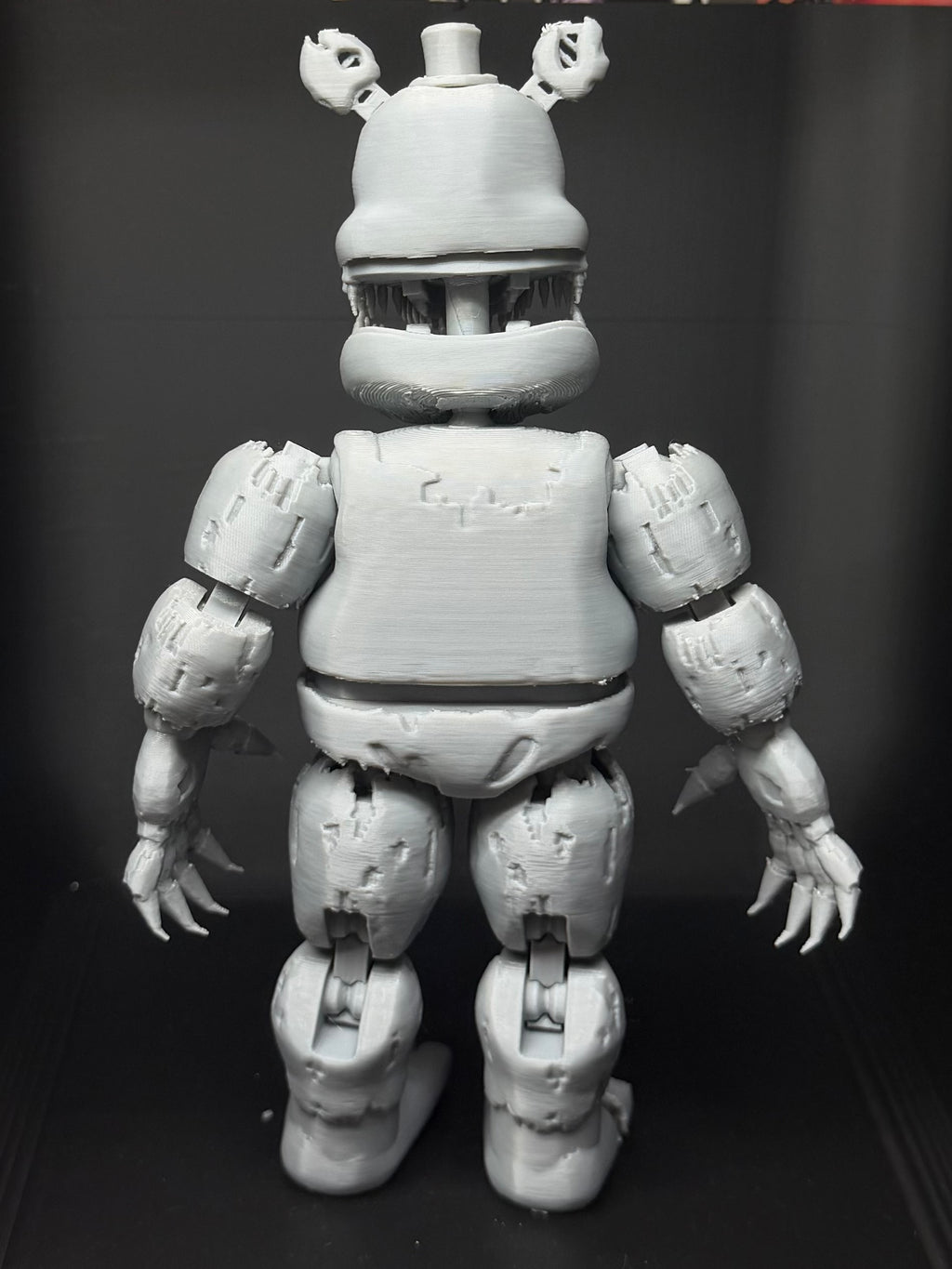 NIGHTMARE FREDBEAR Uncolored Articulating Figure FNAF Five Nights At Freddy’s