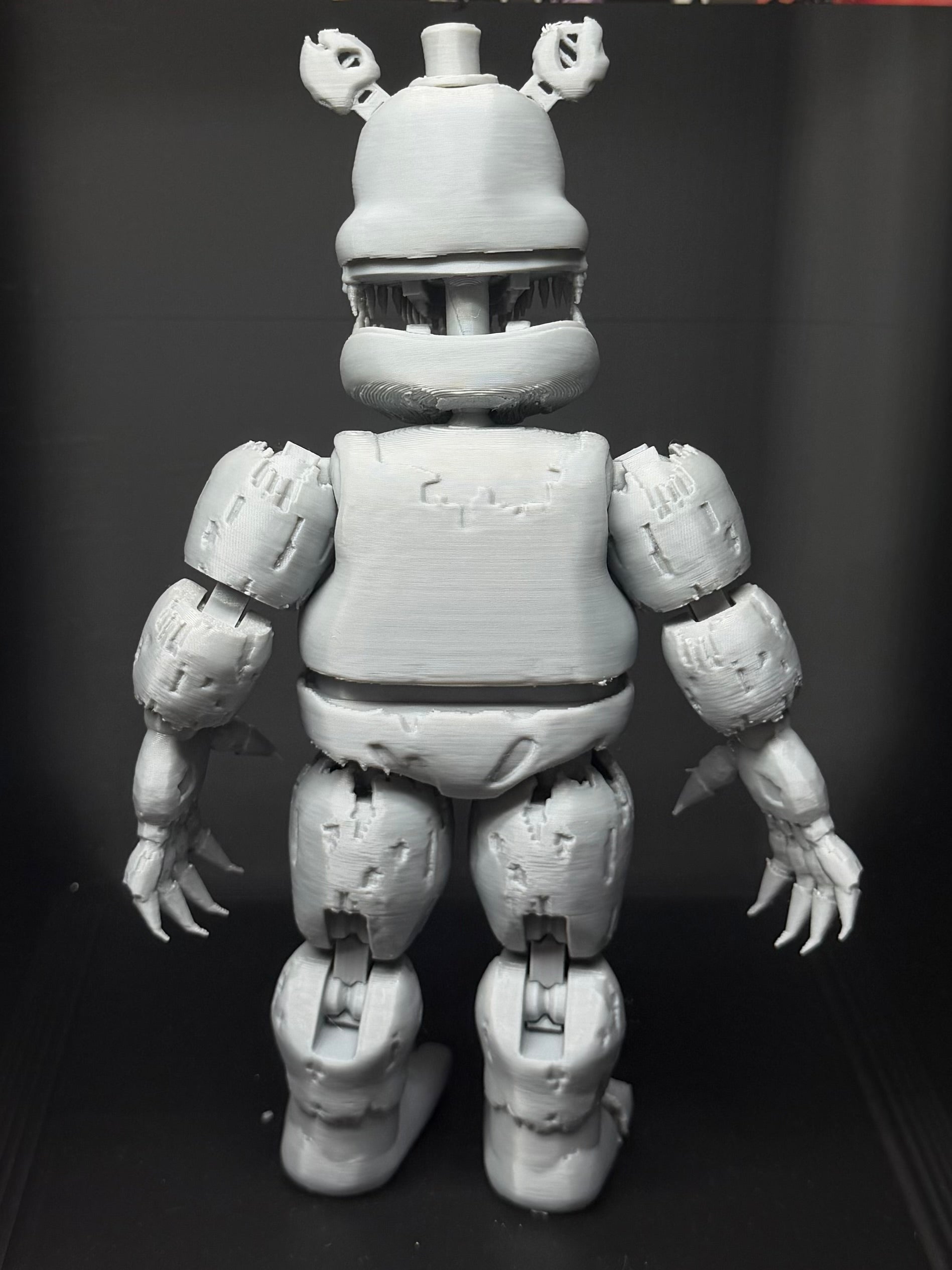 NIGHTMARE FREDBEAR Uncolored Articulating Figure FNAF Five Nights At Freddy’s
