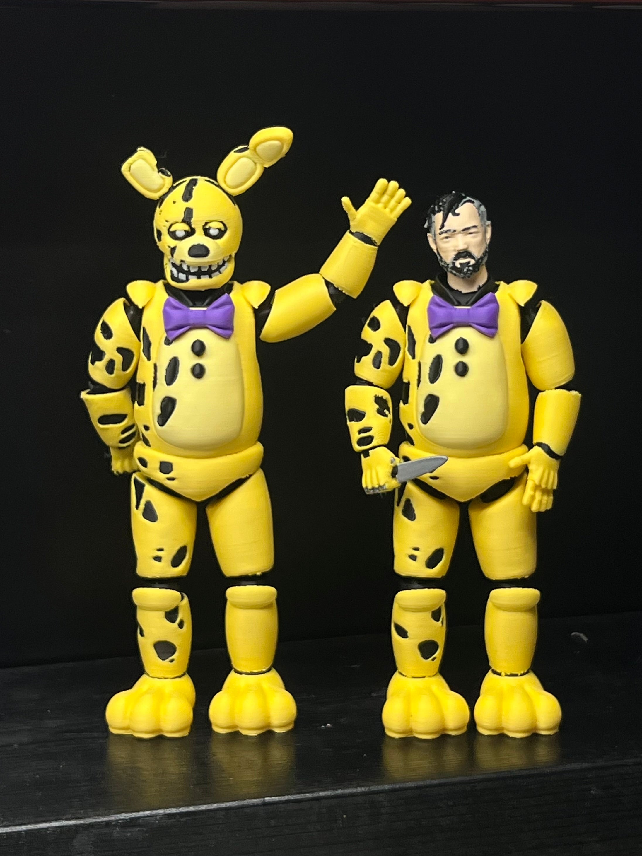 Yellow Rabbit / Springtrap FNAF Five Nights At Freddy’s Figure MATTHEW LILLARD