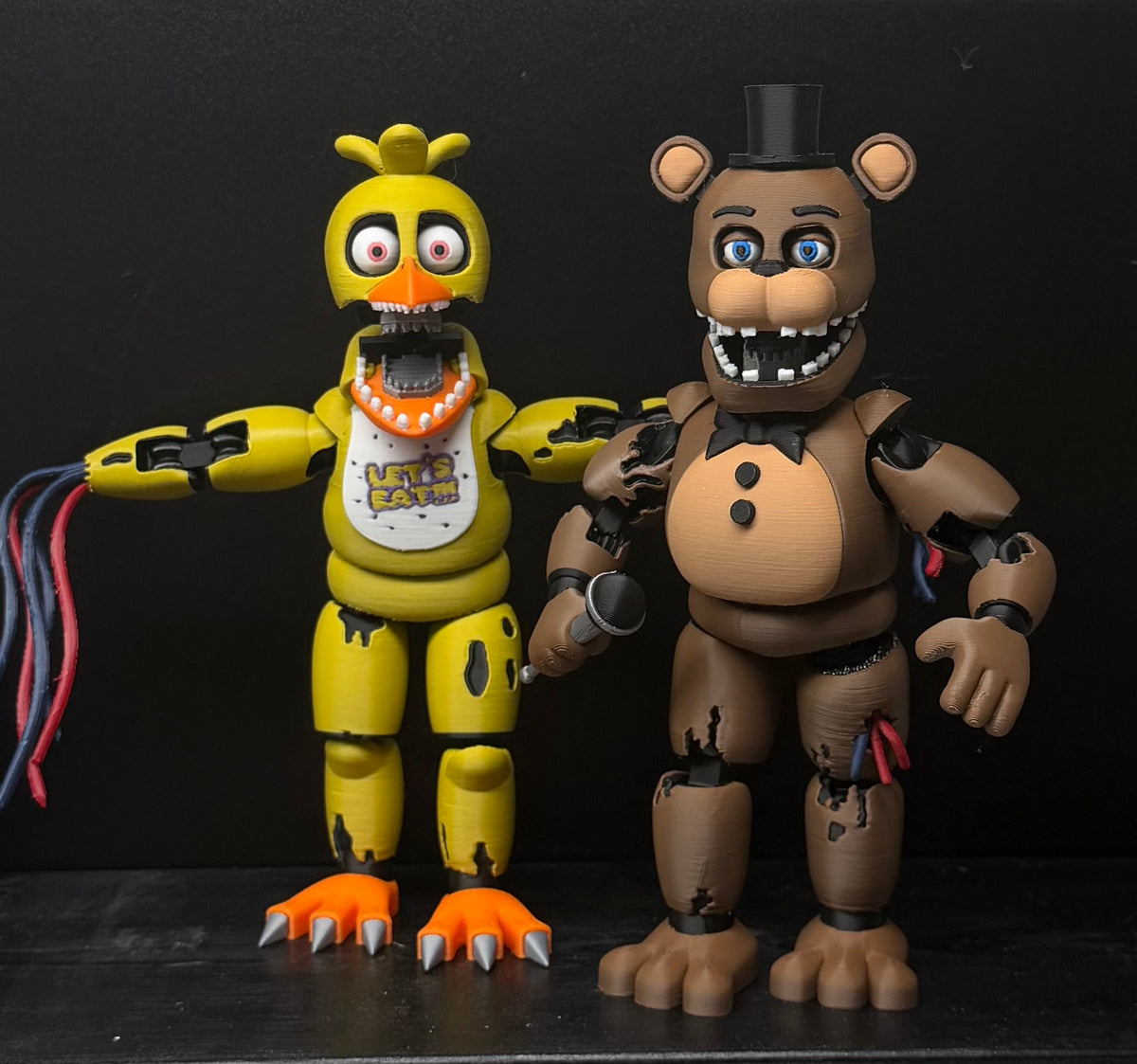 Withered 4 Pack Bundle Custom Articulating Figures FNAF Five Nights At Freddy’s