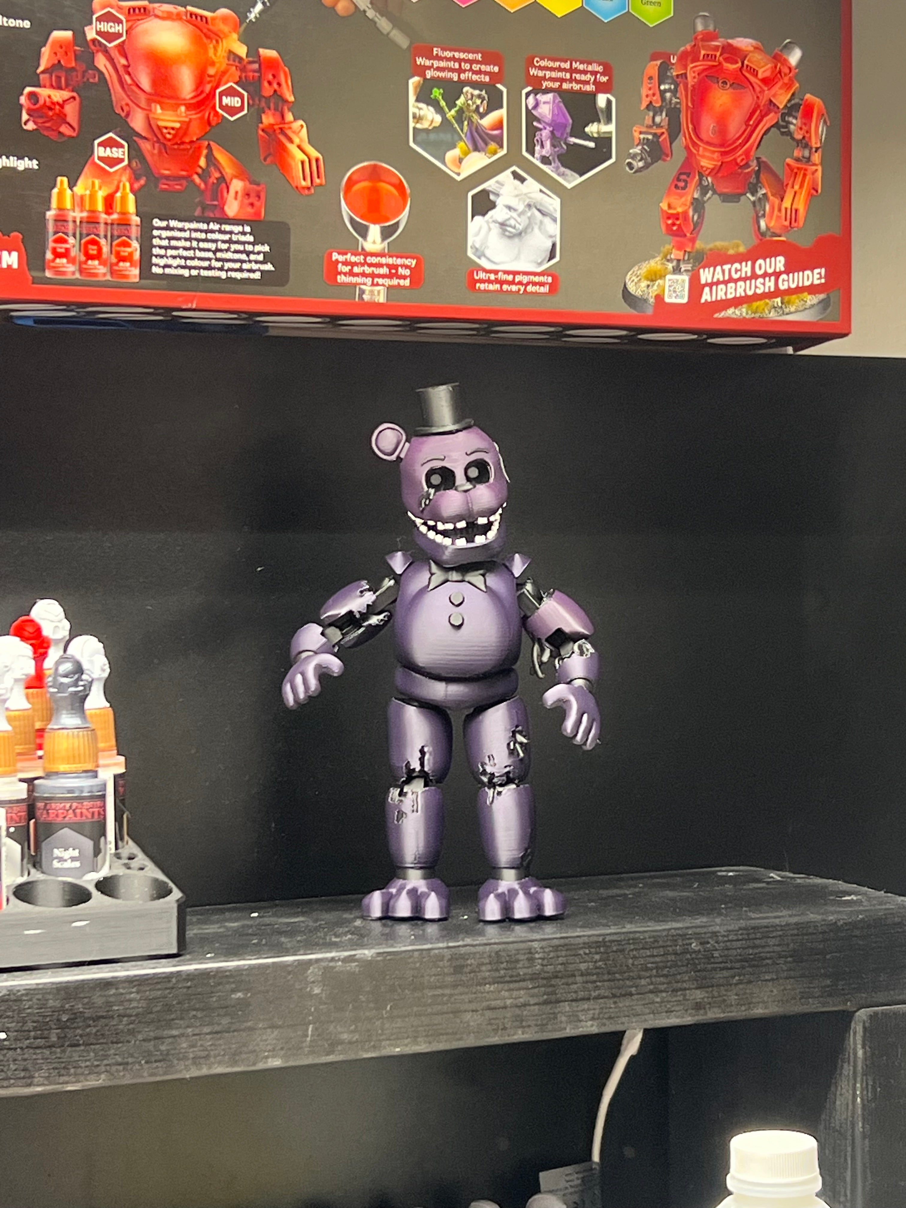 Shadow Freddy Custom Articulating Figure FNAF Five Nights At Freddy’s