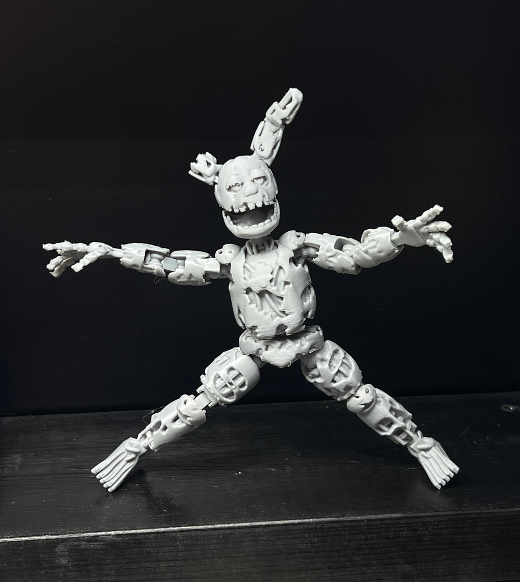 Springtrap Custom Uncolored Articulating Figure FNAF Five Nights At Freddy’s