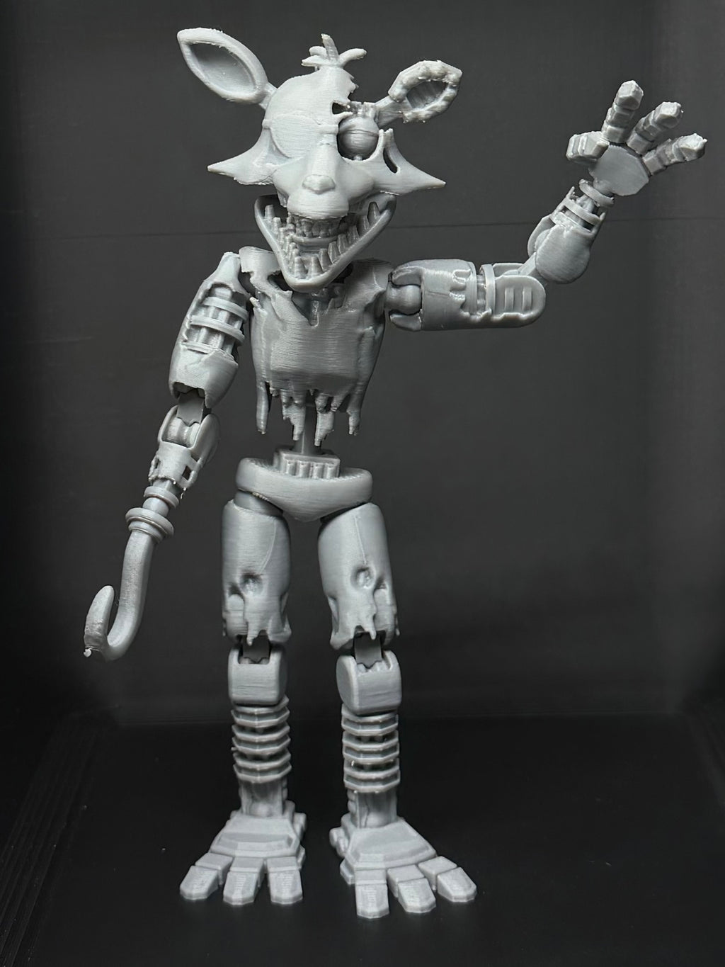 Withered Foxy Custom Uncolored Articulating Figure! FNAF Five Nights At Freddys