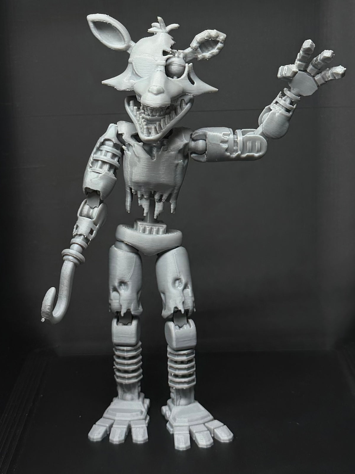 Withered Foxy Custom Uncolored Articulating Figure! FNAF Five Nights At Freddys