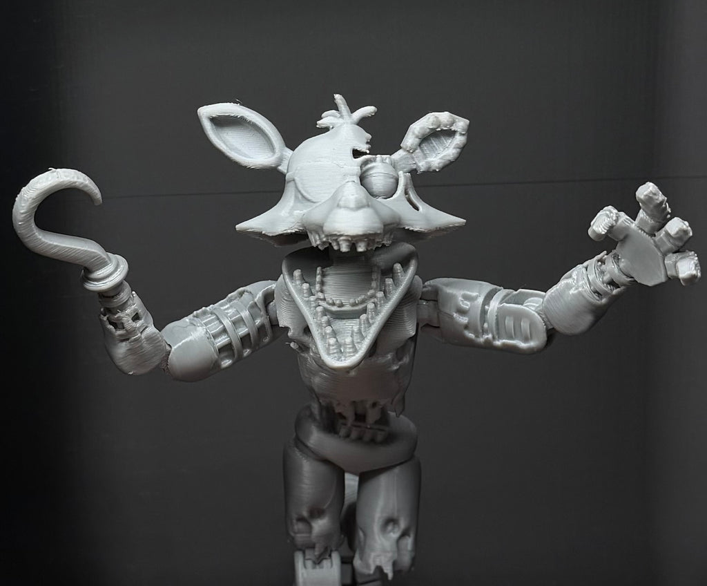 Withered Foxy Custom Uncolored Articulating Figure! FNAF Five Nights At Freddys