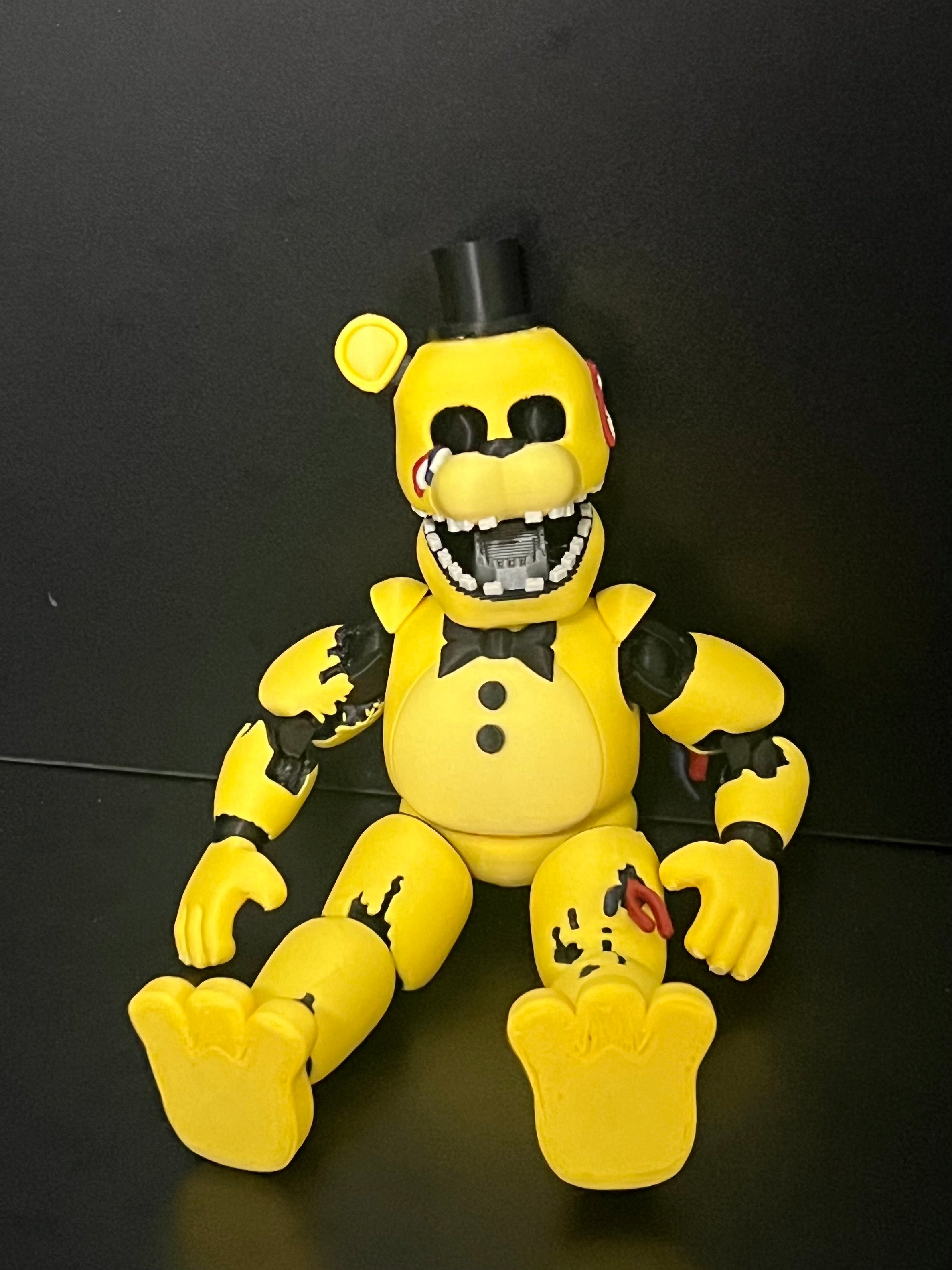 Golden Freddy Custom Articulating Figure FNAF Five Nights At Freddy’s