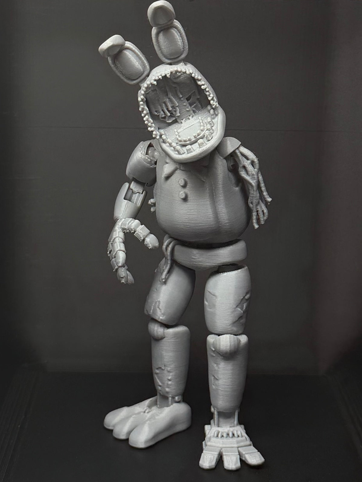 Withered Bonnie Custom Uncolored Articulating Figure FNAF Five Nights At Freddys
