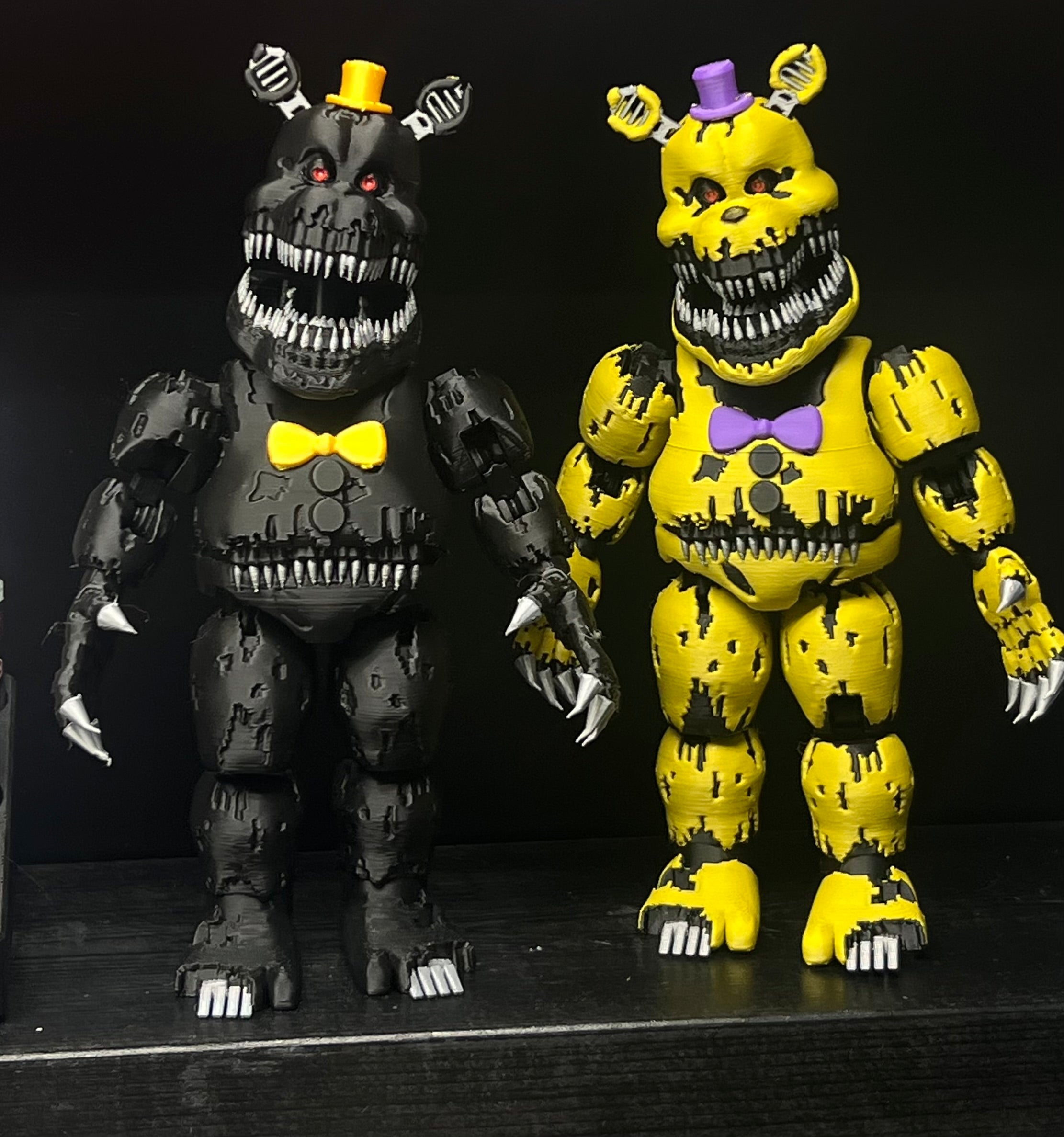 NIGHTMARE FREDBEAR Bundle Custom Figures FNAF Five Nights At Freddy’s