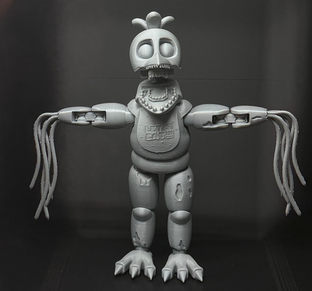 WITHERED 4 PACK Custom Uncolored Articulating Figures FNAF Five Nights At Freddy