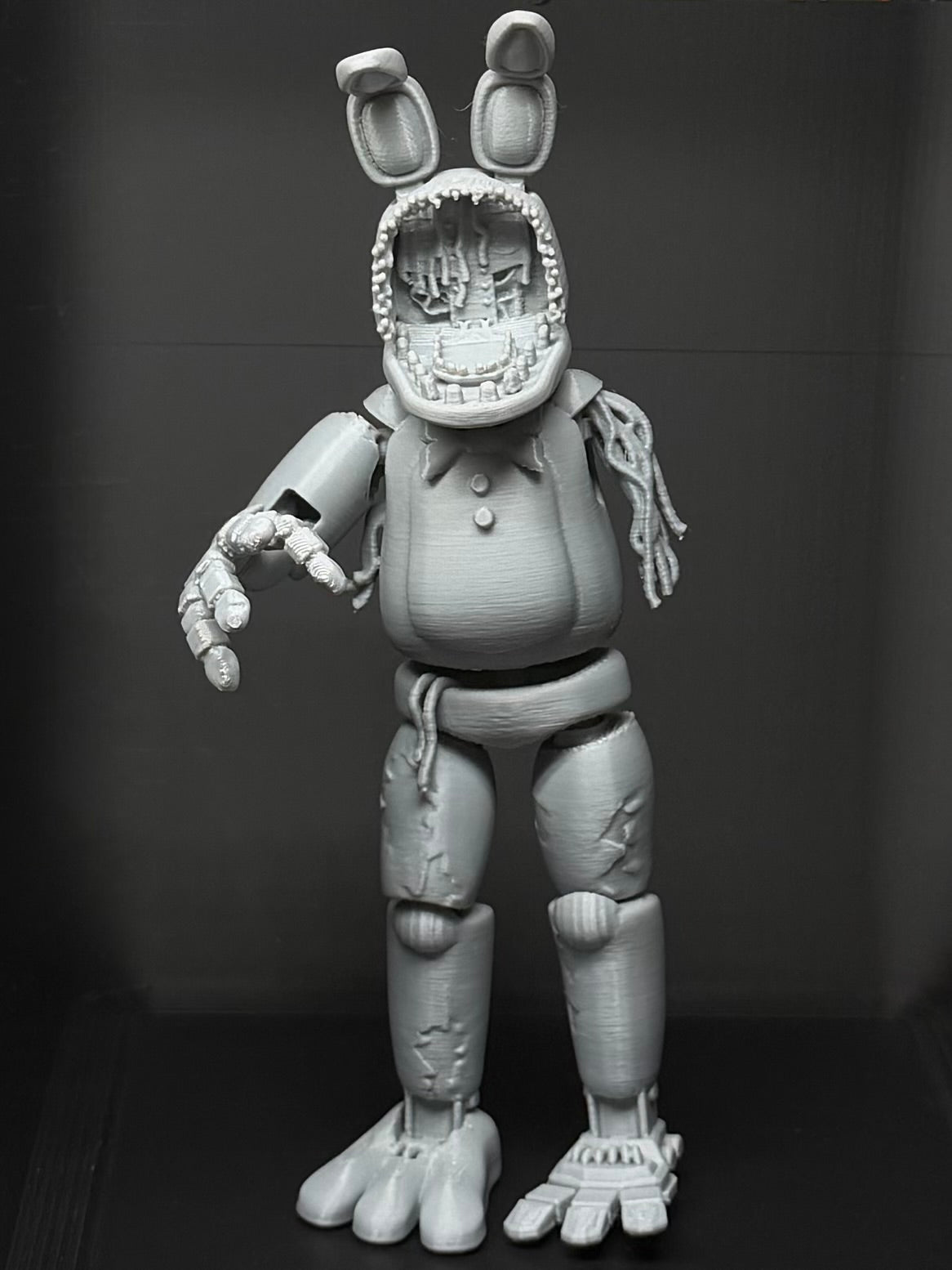 Withered Bonnie Custom Uncolored Articulating Figure FNAF Five Nights At Freddys