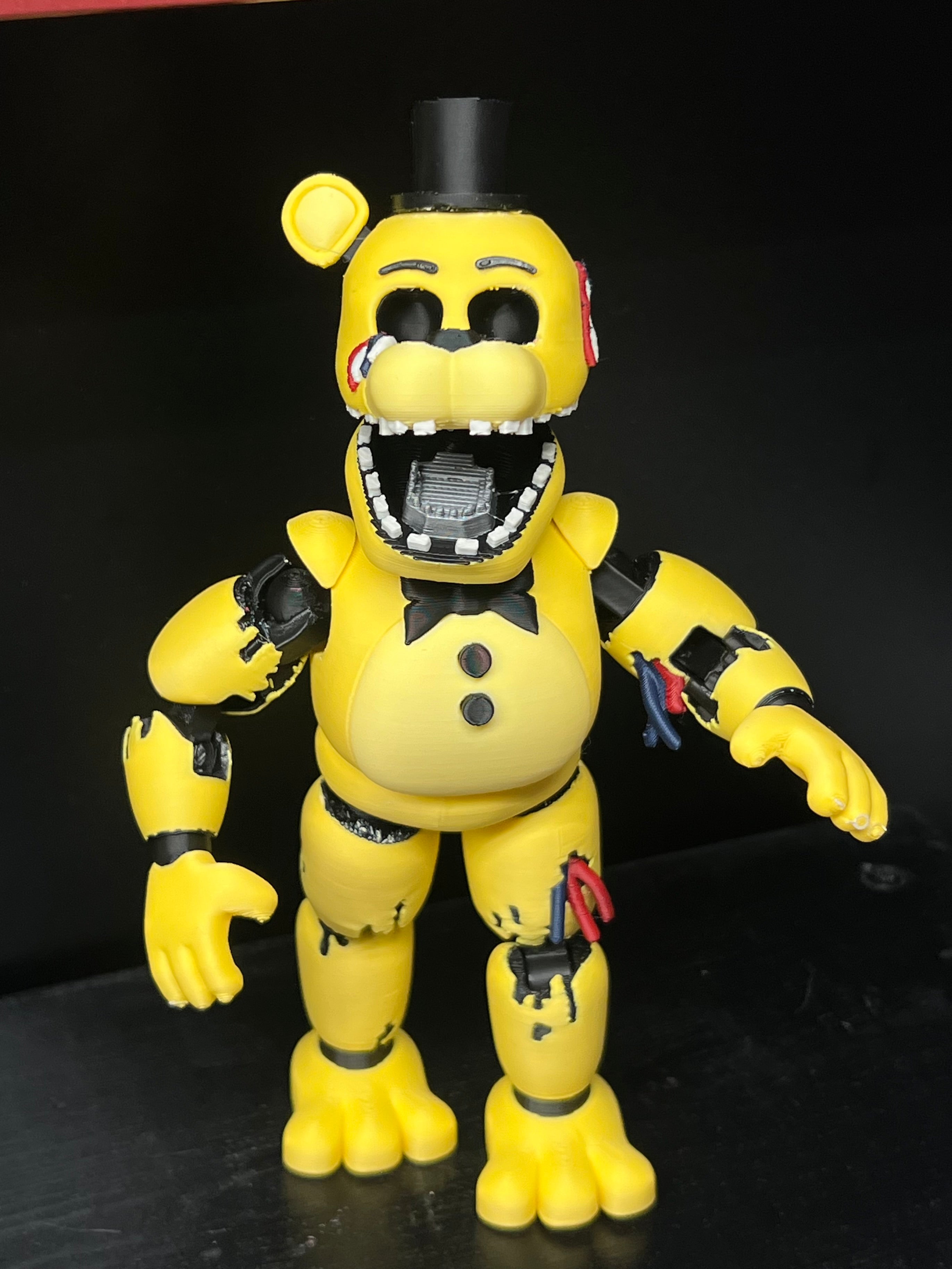Golden Freddy Custom Articulating Figure FNAF Five Nights At Freddy’s