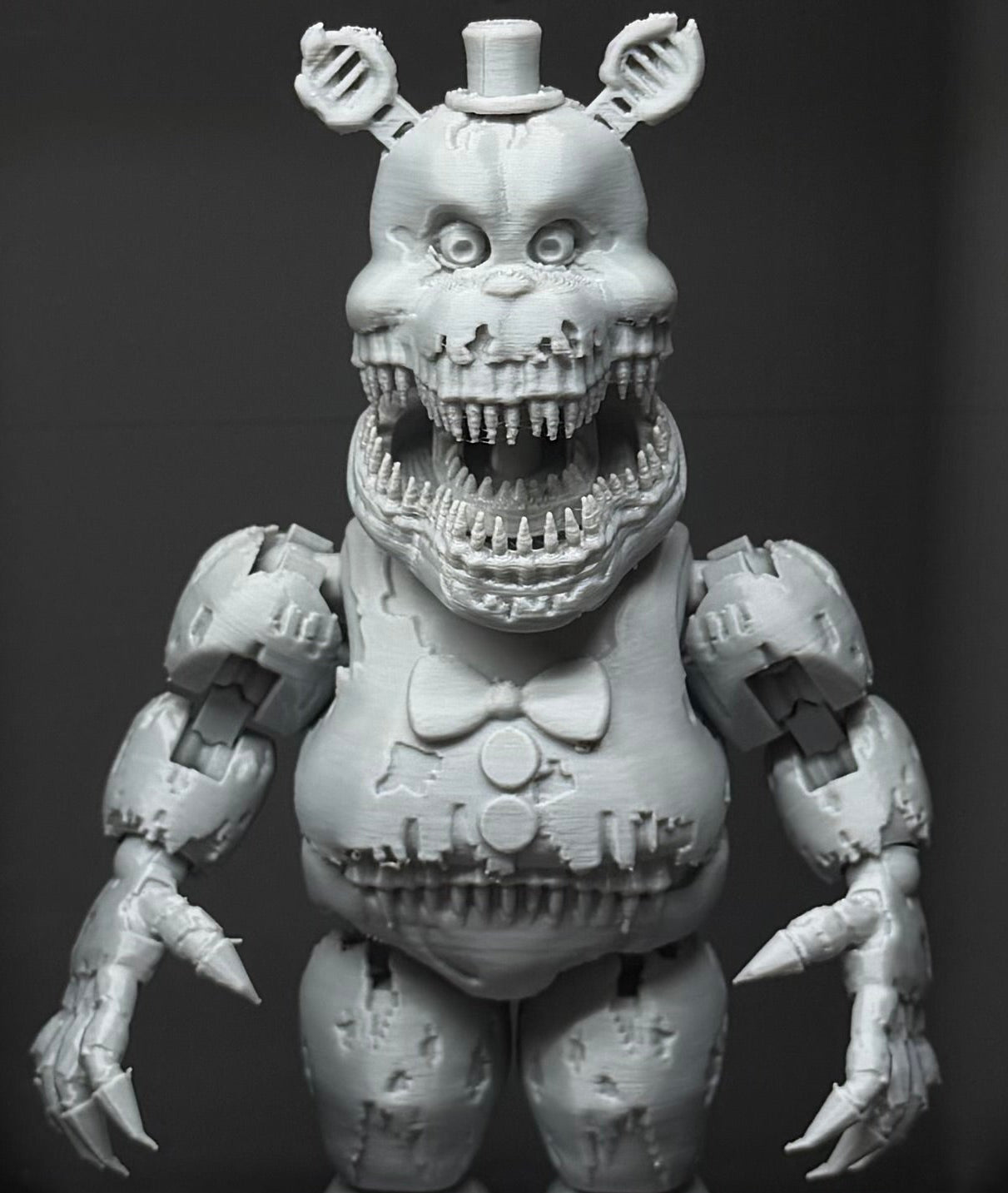 NIGHTMARE FREDBEAR Uncolored Articulating Figure FNAF Five Nights At Freddy’s
