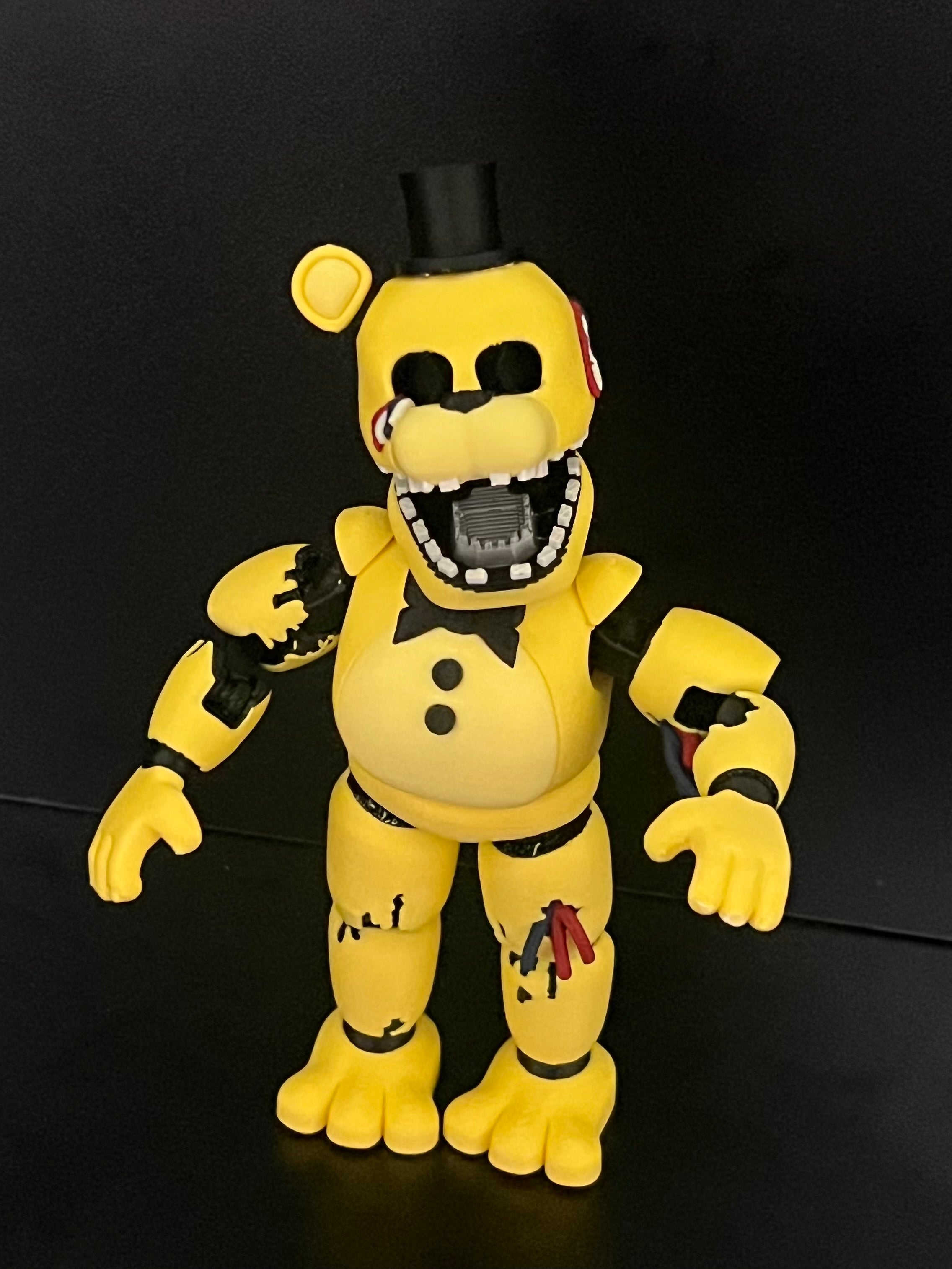 Golden Freddy Custom Articulating Figure FNAF Five Nights At Freddy’s