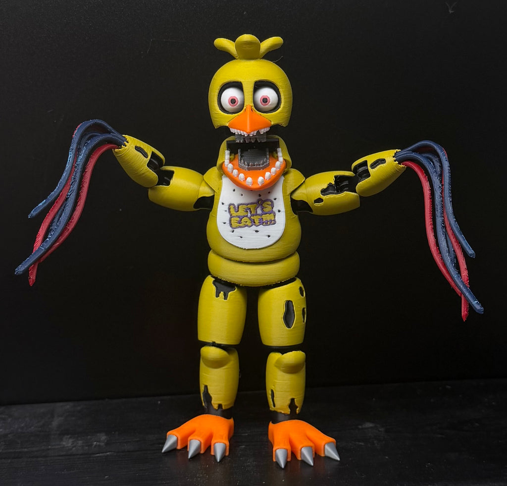 Withered Chica Custom Articulating Figure FNAF Five Nights At Freddy’s