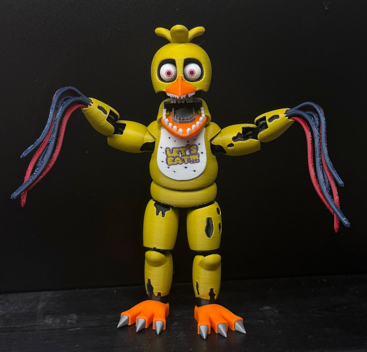 Withered Chica Custom Articulating Figure FNAF Five Nights At Freddy’s