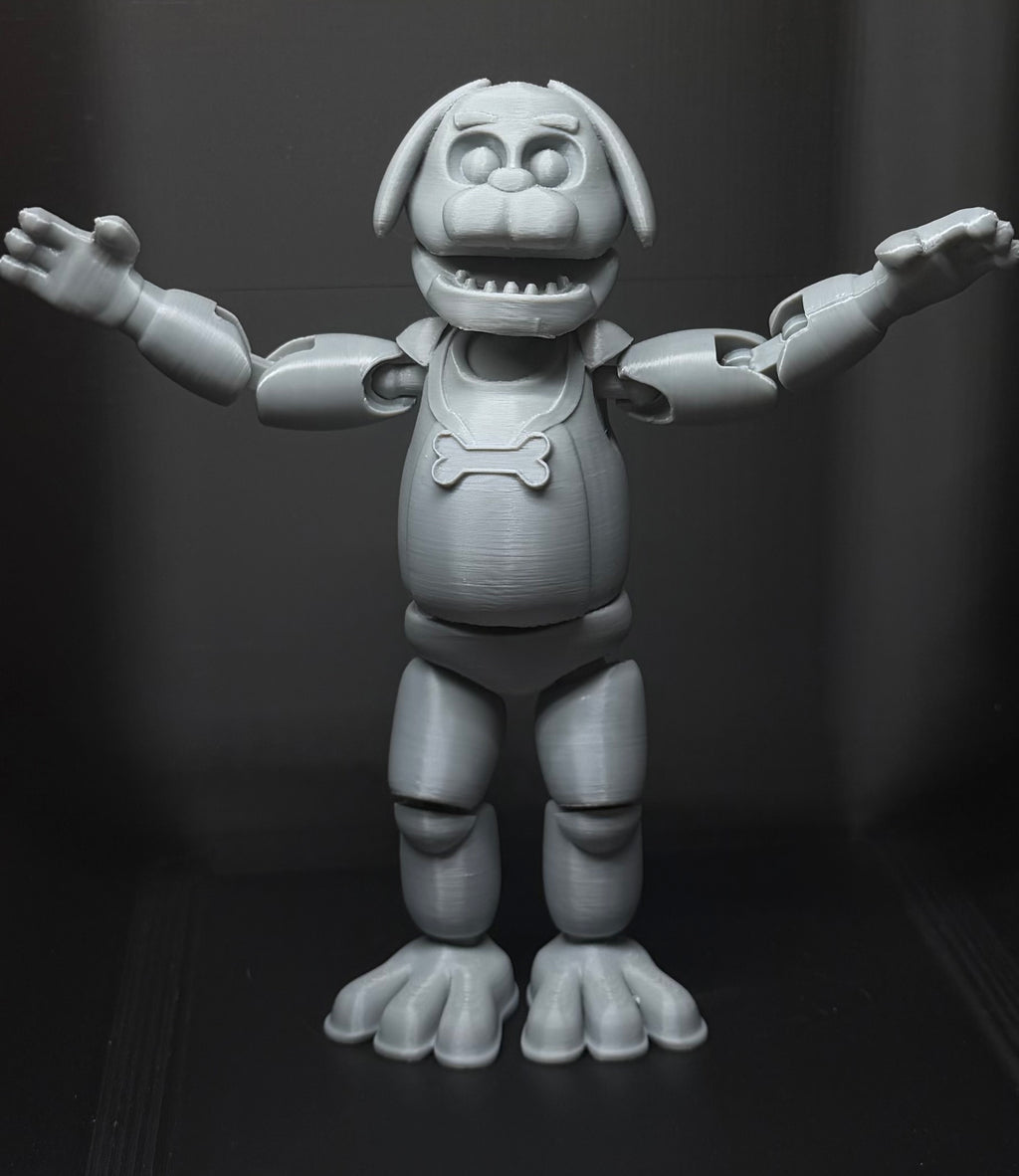 Sparky The Dog Uncolored Articulating Figure FNAF Five Nights At Freddy’s