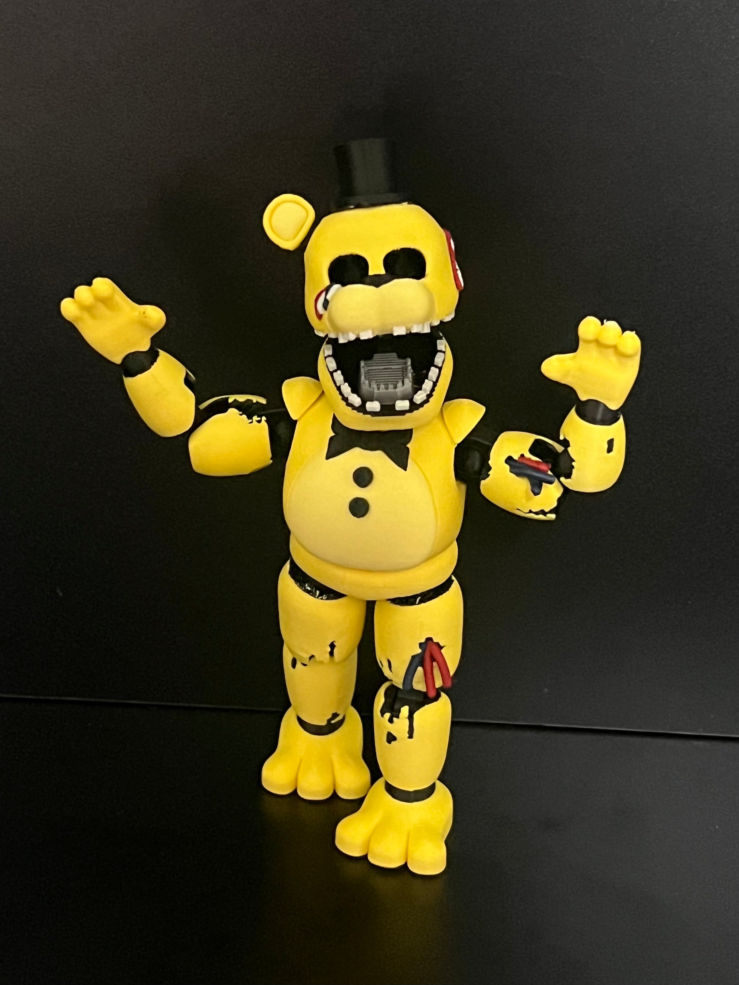 Golden Freddy Custom Articulating Figure FNAF Five Nights At Freddy’s
