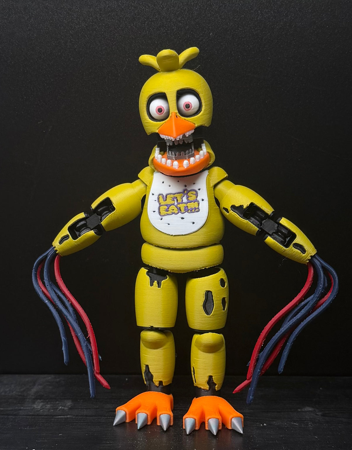 Withered Chica Custom Articulating Figure FNAF Five Nights At Freddy’s