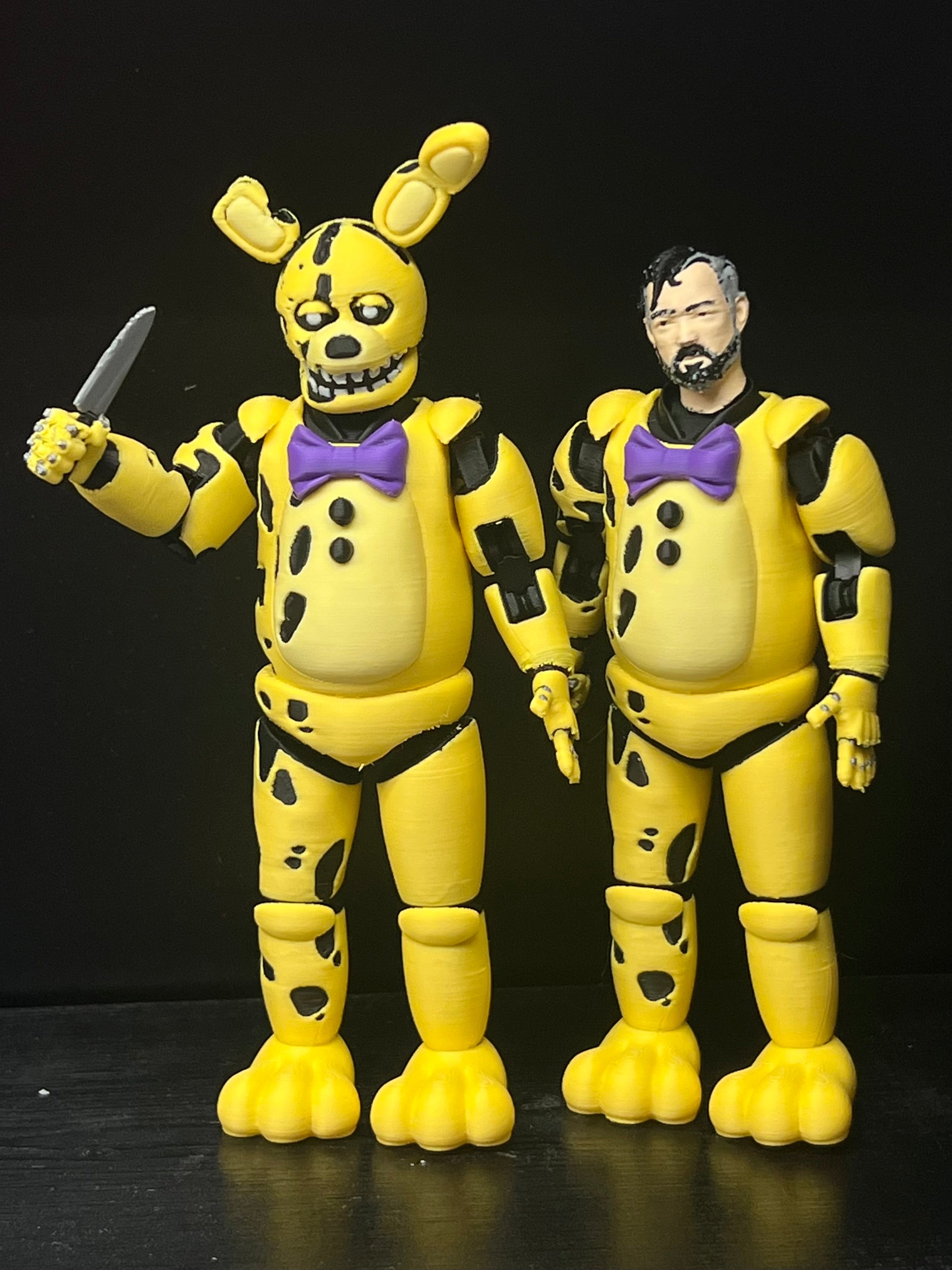 Yellow Rabbit / Springtrap FNAF Five Nights At Freddy’s Figure MATTHEW LILLARD