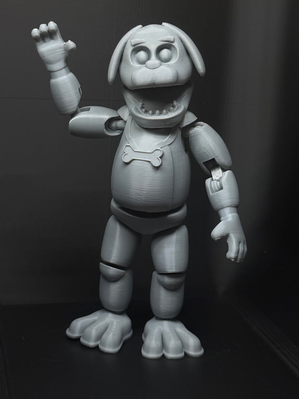 Sparky The Dog Uncolored Articulating Figure FNAF Five Nights At Freddy’s