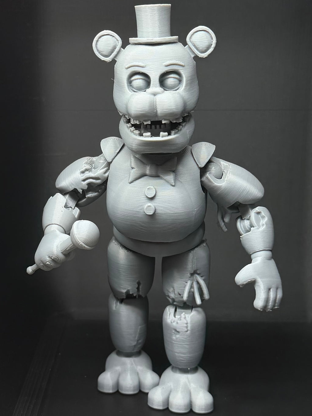 Withered Freddy Custom Uncolored Articulating Figure FNAF Five Nights At Freddys
