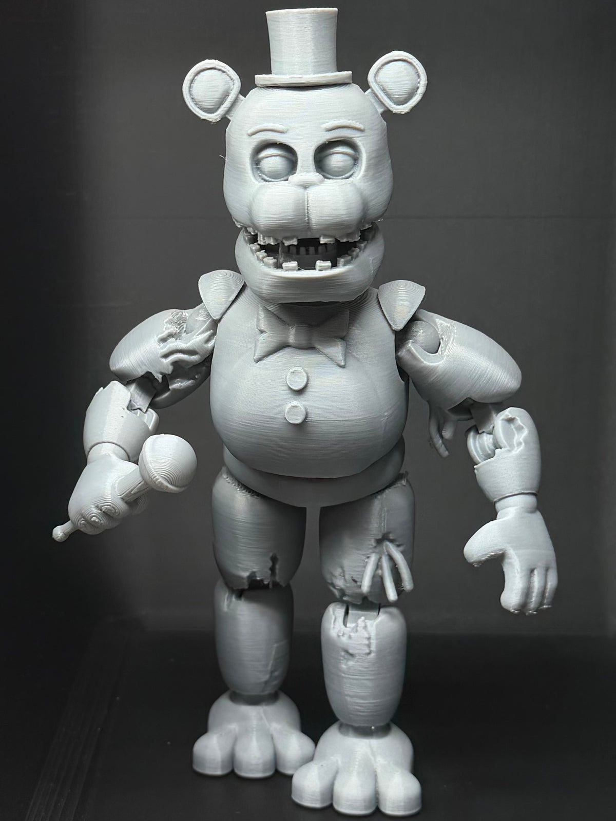 Withered Freddy Custom Uncolored Articulating Figure FNAF Five Nights At Freddys