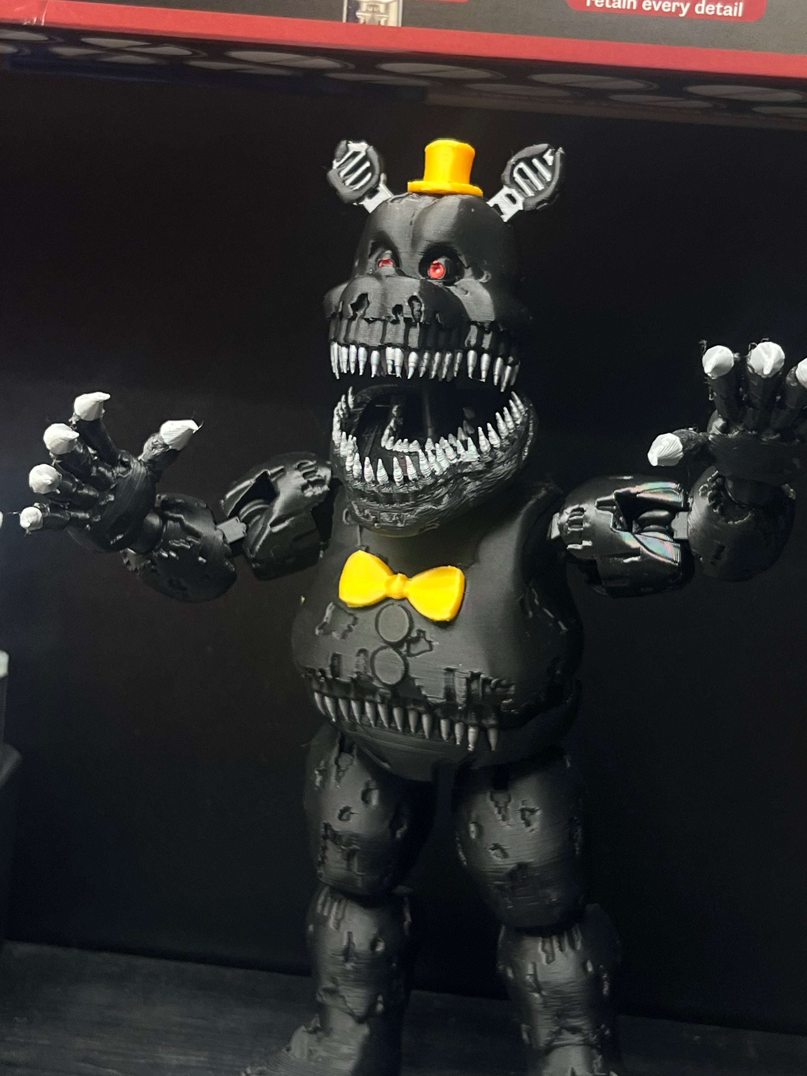 Nightmare Fredbear Custom Articulating Figure FNAF Five Nights At Freddy’s
