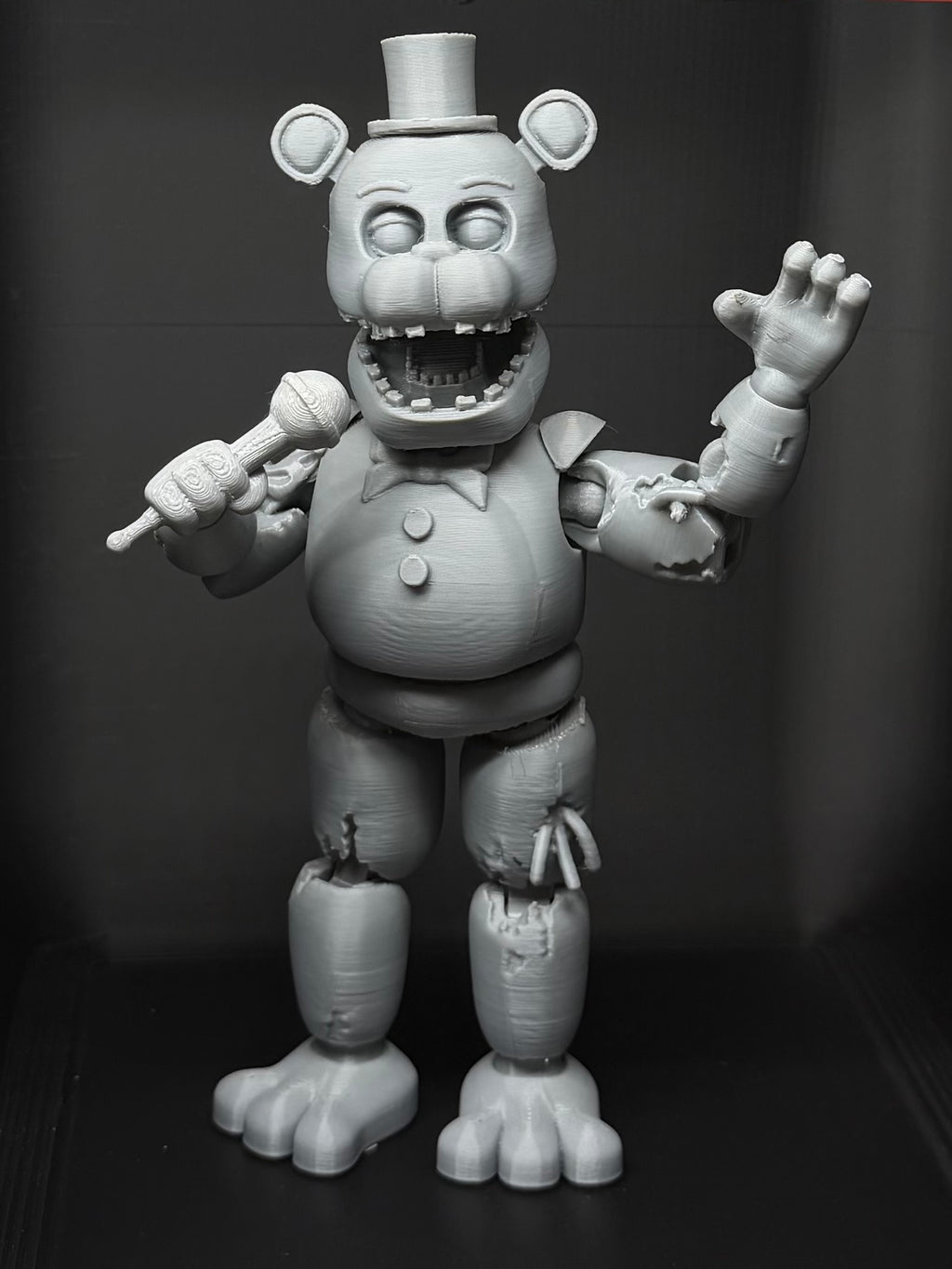 Withered Freddy Custom Uncolored Articulating Figure FNAF Five Nights At Freddys