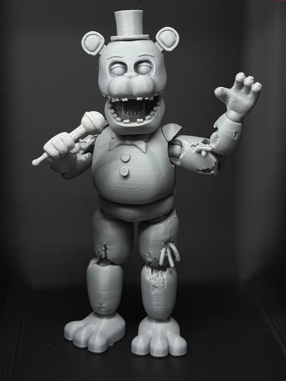 Withered Freddy Custom Uncolored Articulating Figure FNAF Five Nights At Freddys