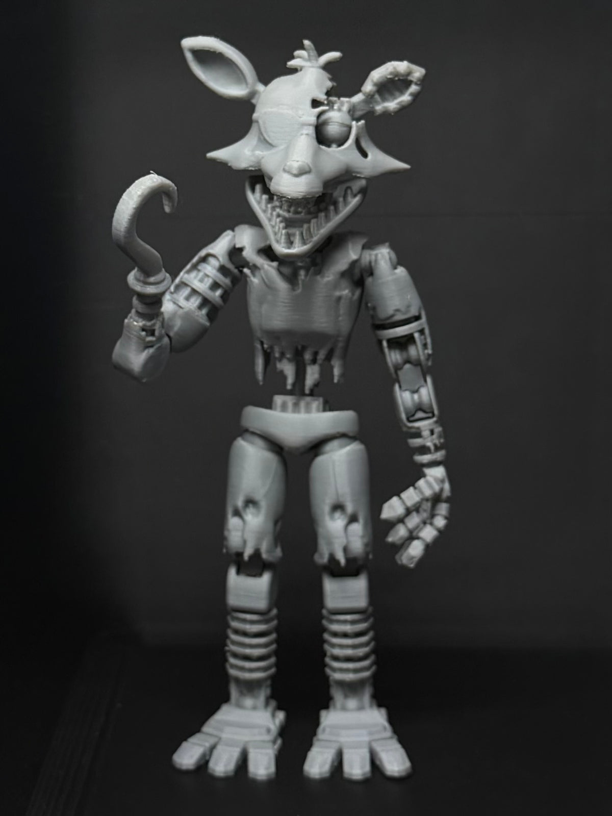 Withered Foxy Custom Uncolored Articulating Figure! FNAF Five Nights At Freddys