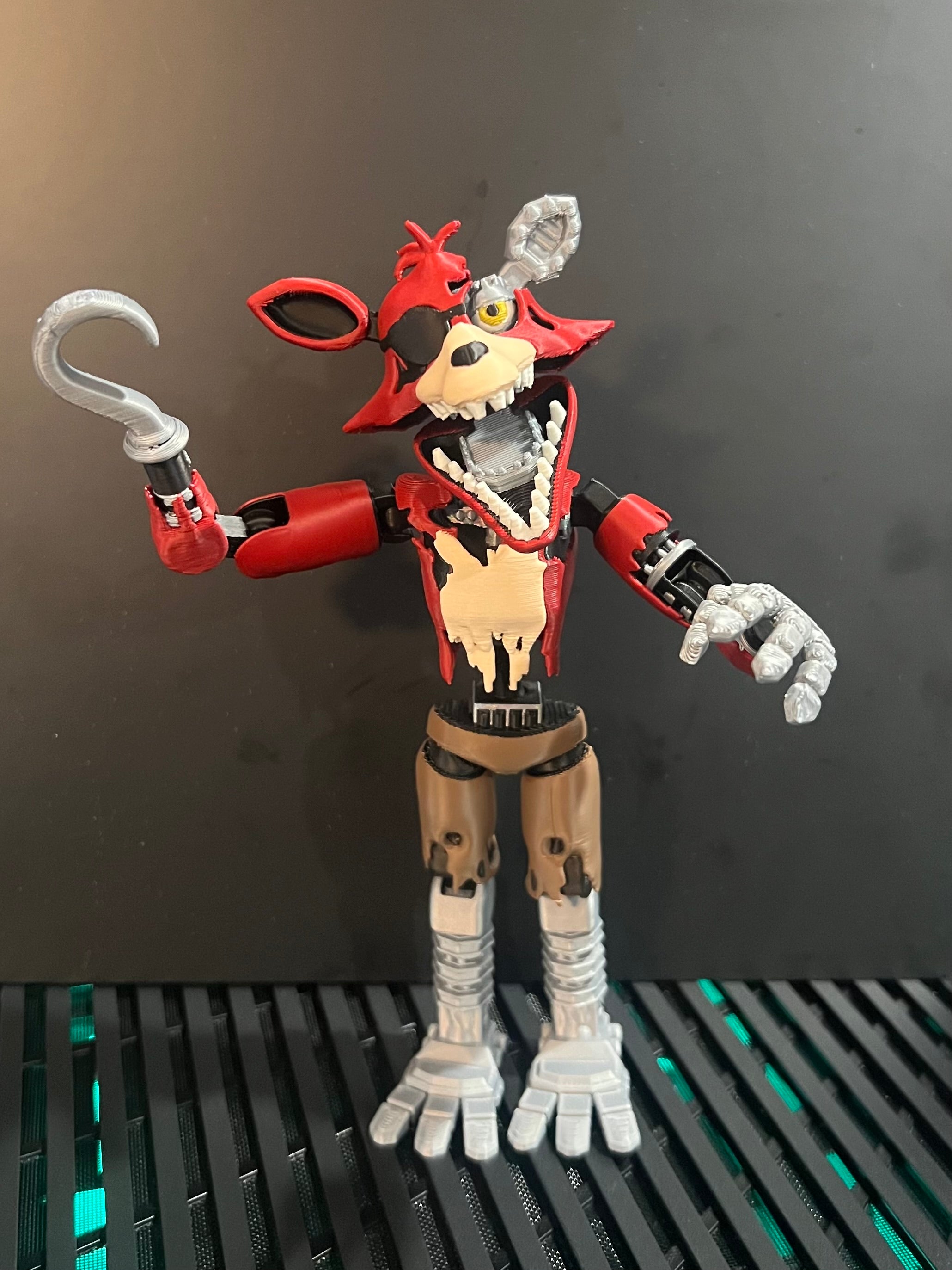 Withered Foxy Articulating Custom Figure FNAF Five Nights At Freddy’s