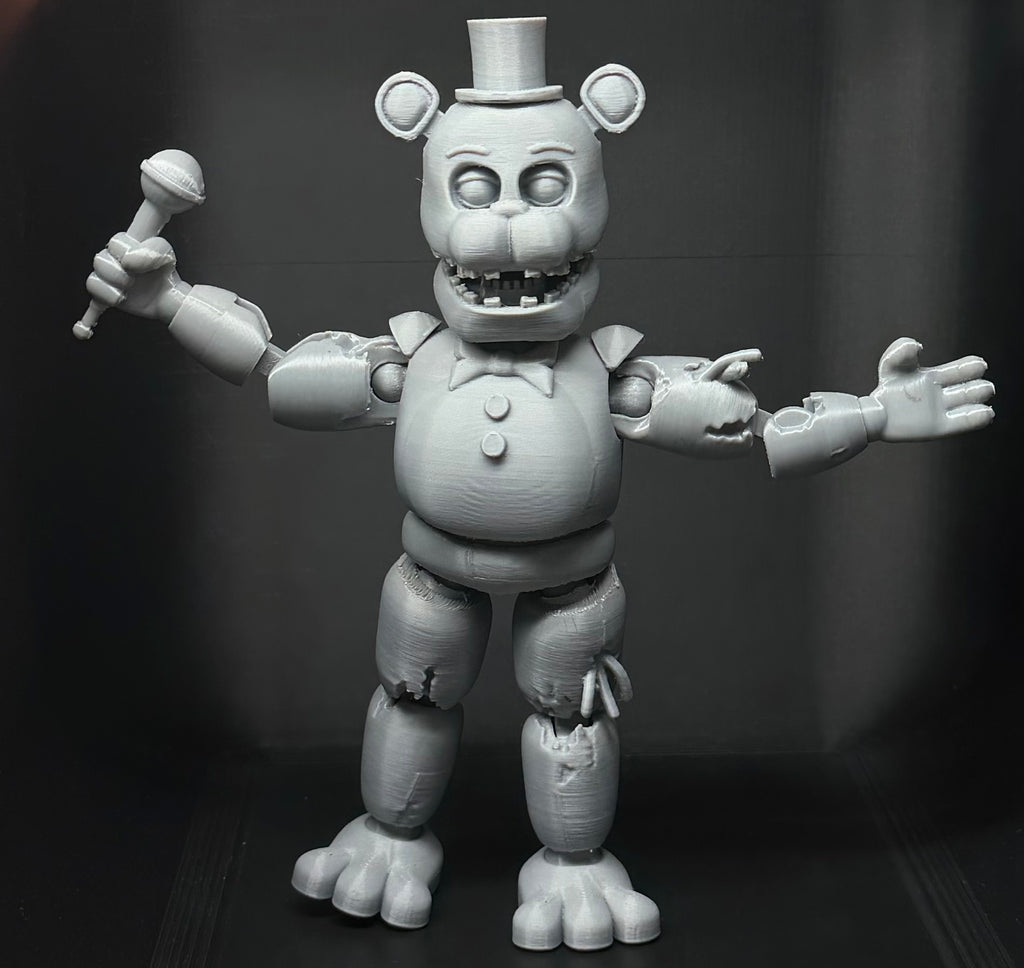 Withered Freddy Custom Uncolored Articulating Figure FNAF Five Nights At Freddys